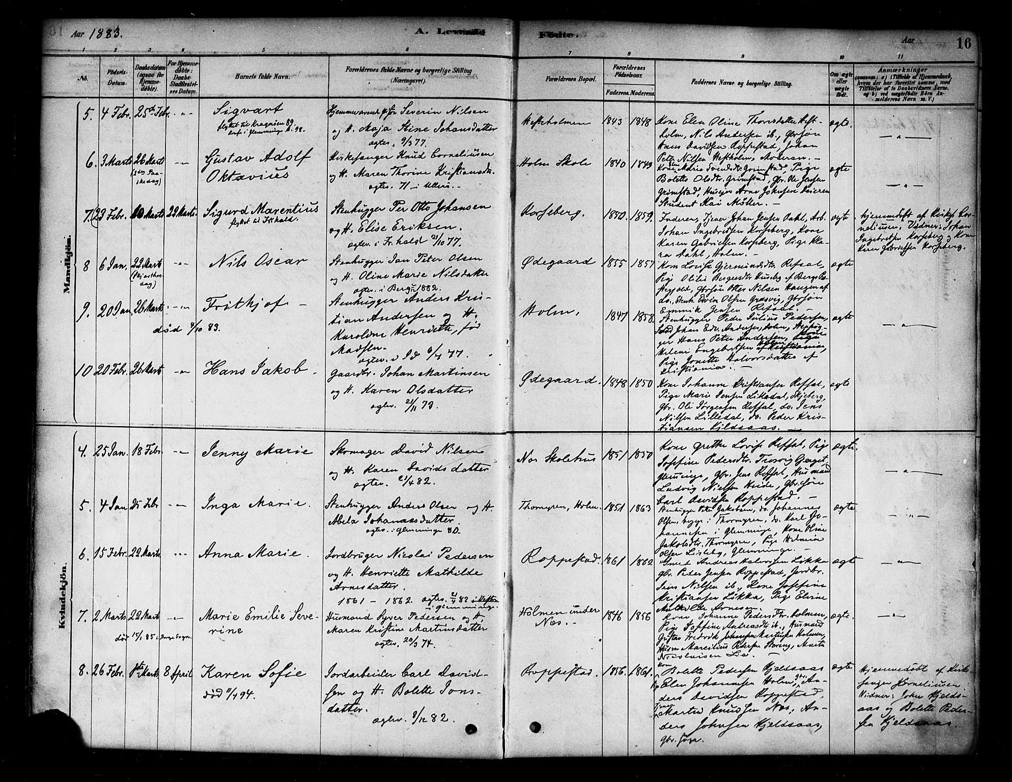 Borge prestekontor Kirkebøker, AV/SAO-A-10903/F/Fb/L0003: Parish register (official) no. II 3, 1878-1902, p. 16