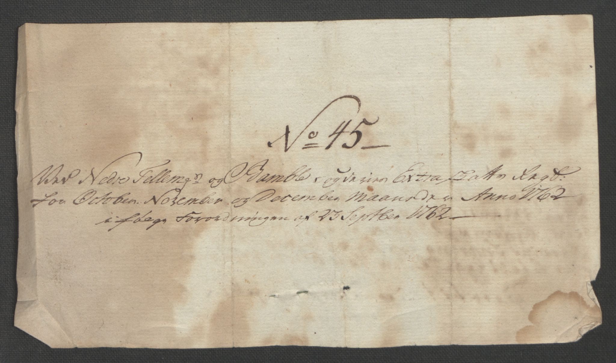 Rentekammeret inntil 1814, Reviderte regnskaper, Fogderegnskap, AV/RA-EA-4092/R37/L2239: Ekstraskatten Nedre Telemark og Bamble, 1762-1763, p. 352