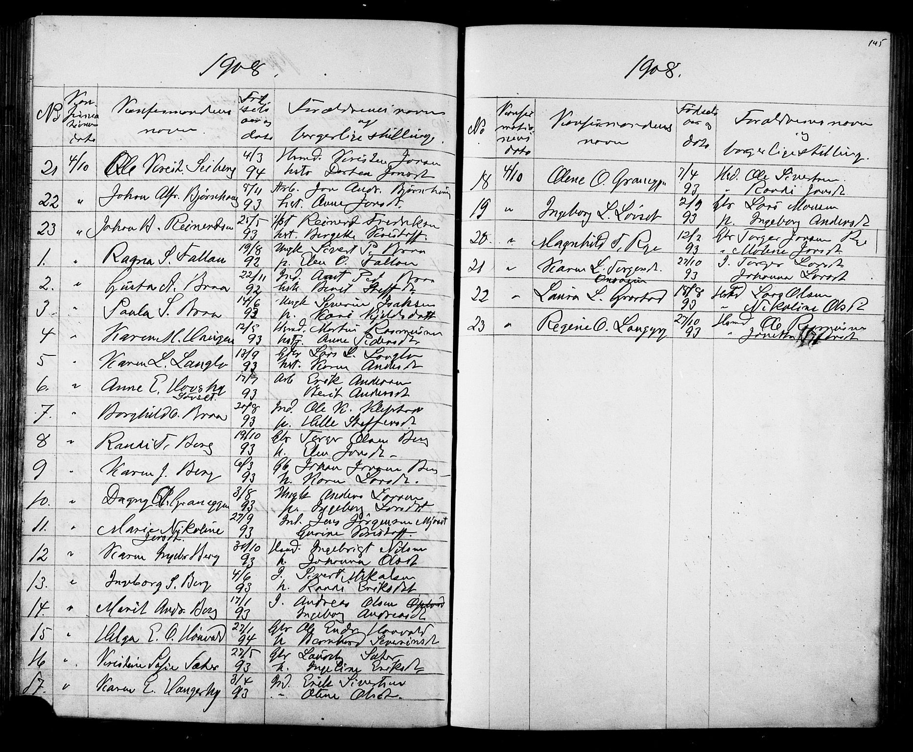 Ministerialprotokoller, klokkerbøker og fødselsregistre - Sør-Trøndelag, AV/SAT-A-1456/612/L0387: Parish register (copy) no. 612C03, 1874-1908, p. 145