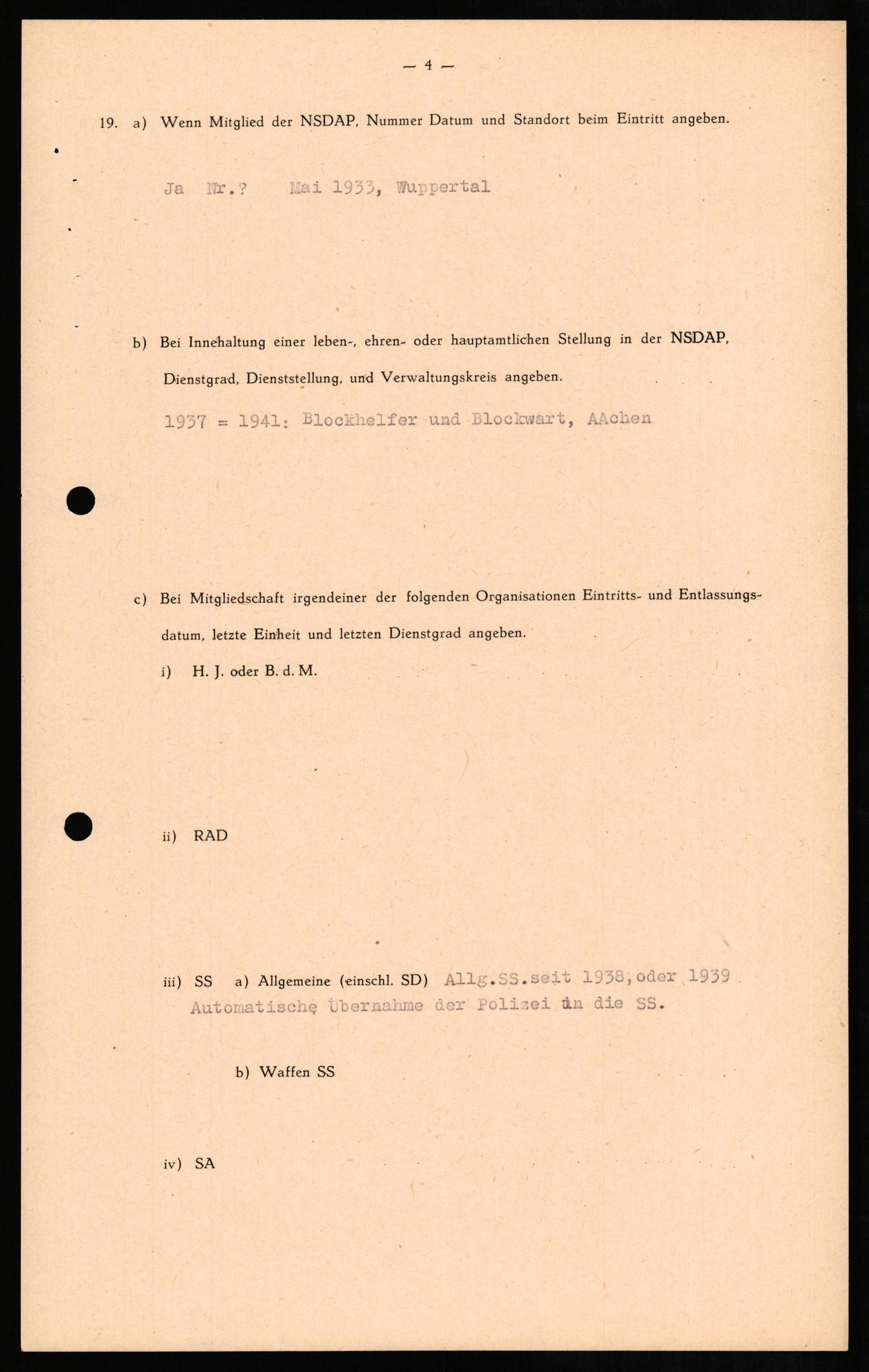 Forsvaret, Forsvarets overkommando II, AV/RA-RAFA-3915/D/Db/L0013: CI Questionaires. Tyske okkupasjonsstyrker i Norge. Tyskere., 1945-1946, p. 430