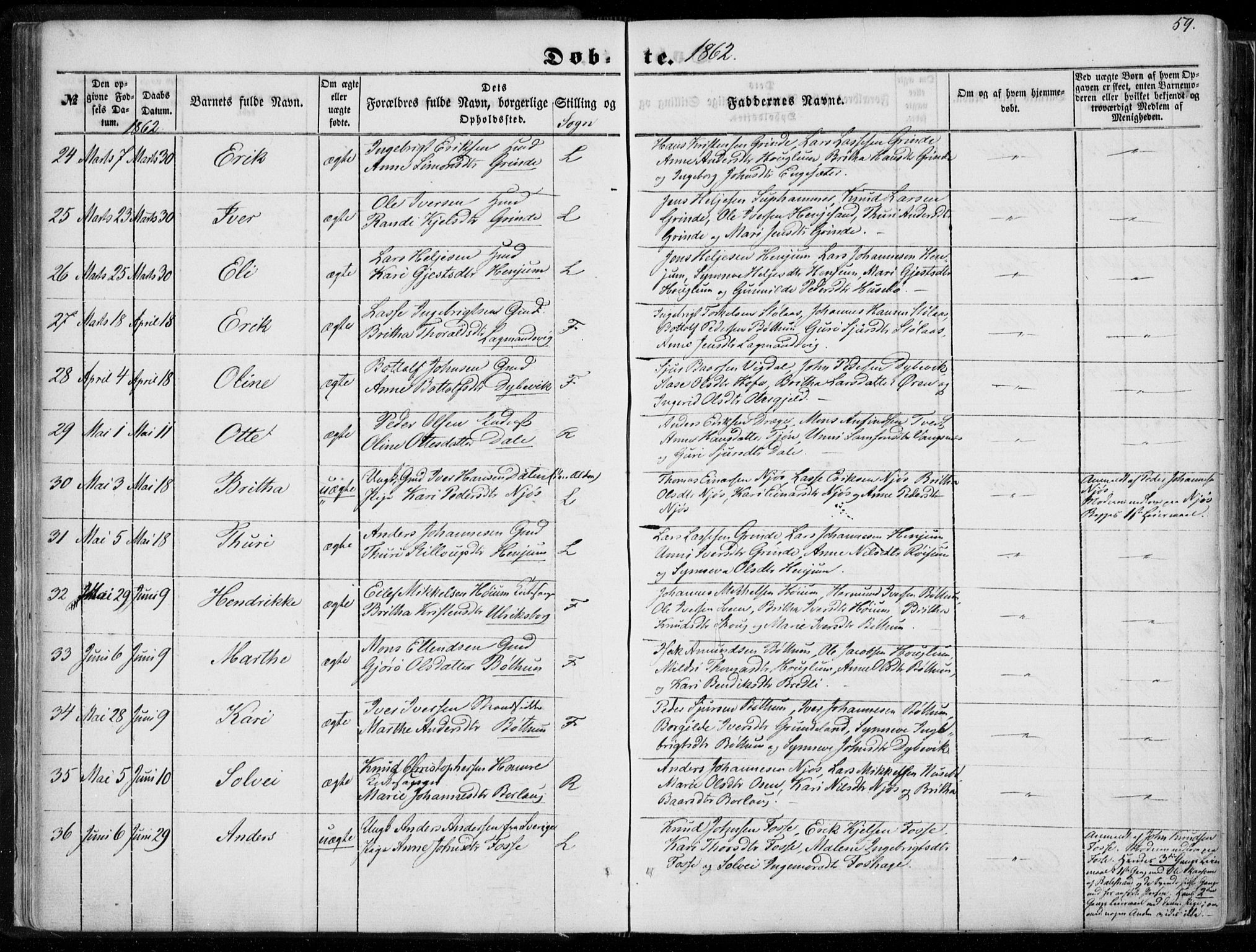 Leikanger sokneprestembete, SAB/A-81001: Parish register (official) no. A 8, 1852-1868, p. 59