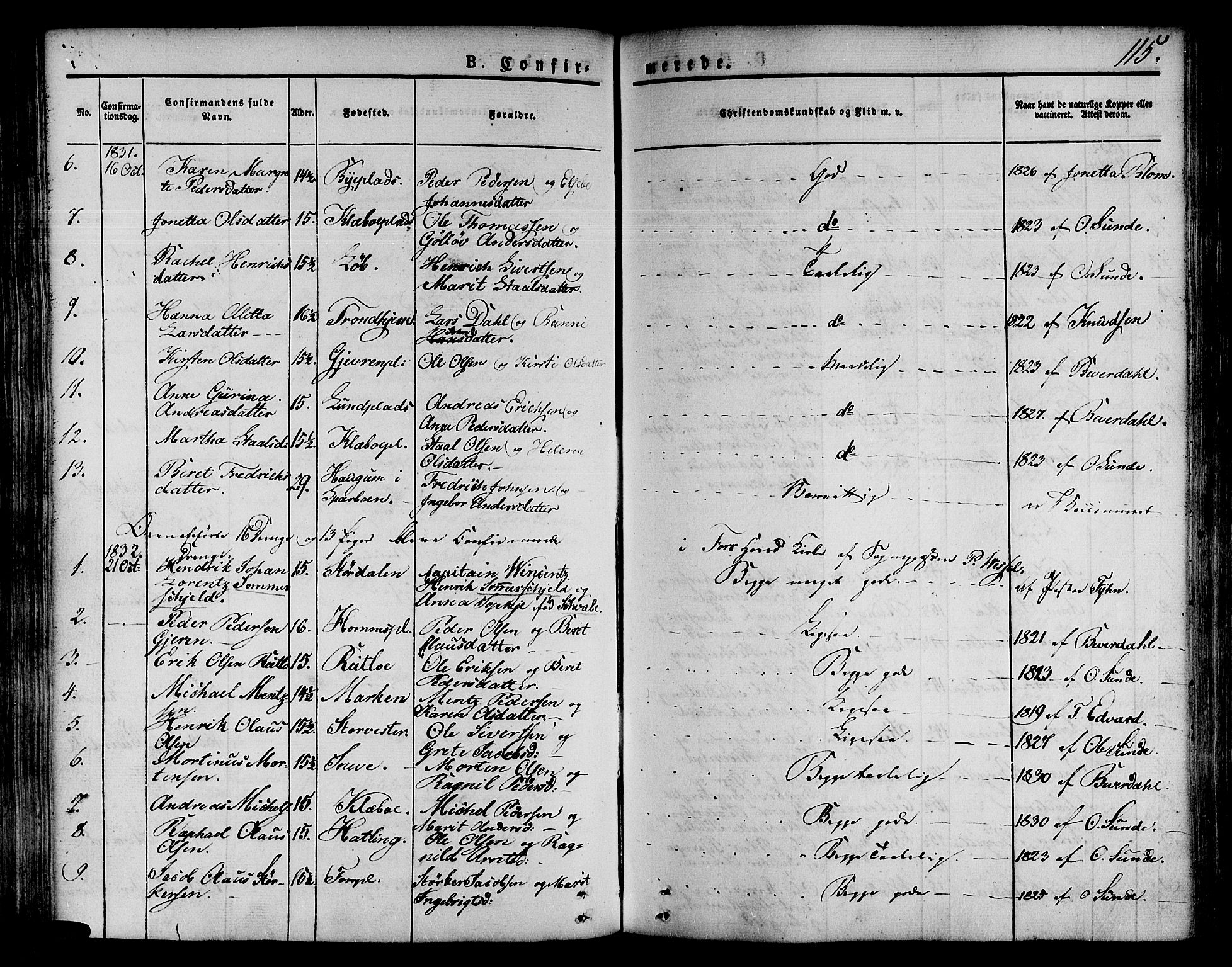 Ministerialprotokoller, klokkerbøker og fødselsregistre - Nord-Trøndelag, SAT/A-1458/746/L0445: Parish register (official) no. 746A04, 1826-1846, p. 115
