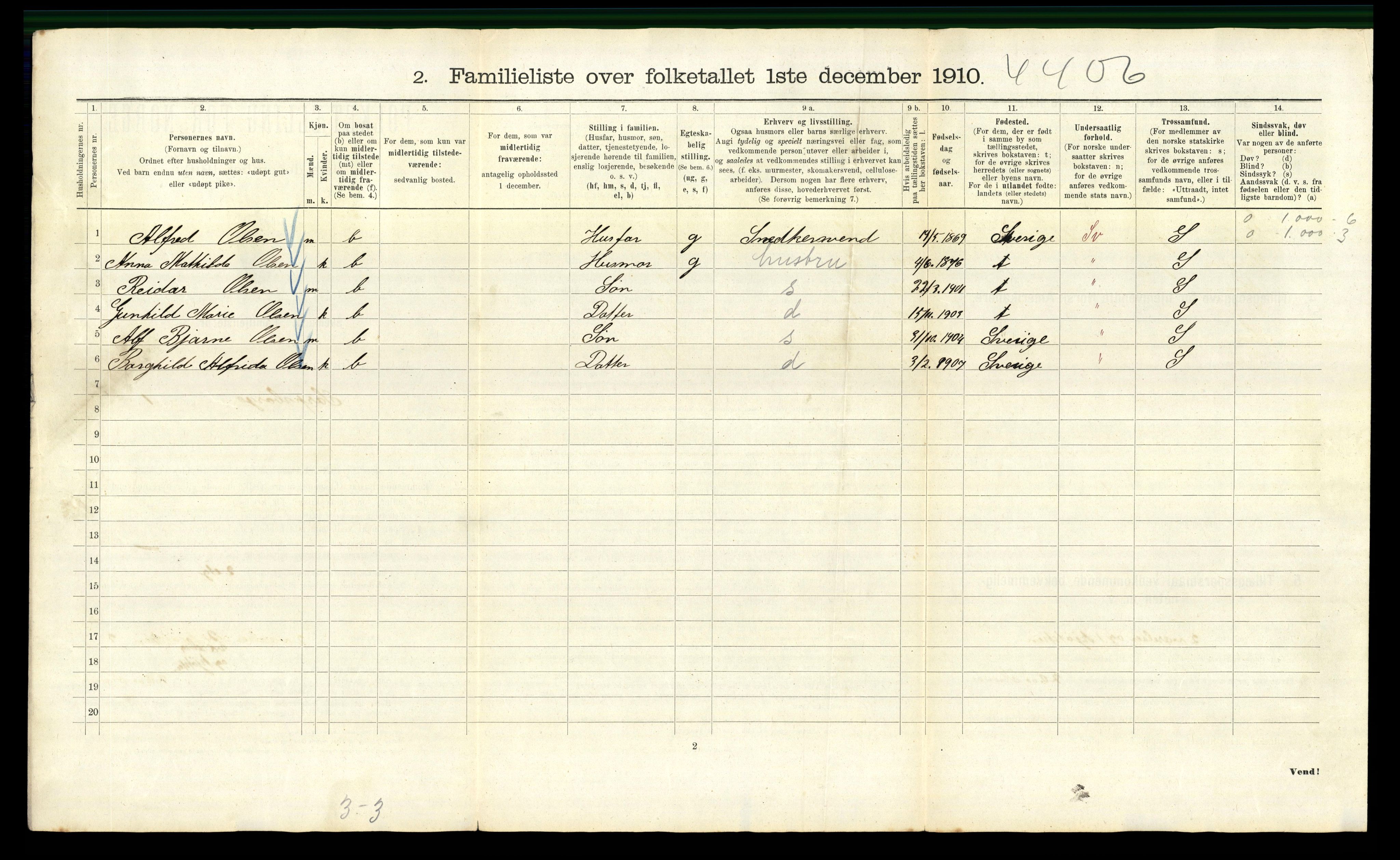 RA, 1910 census for Kristiania, 1910, p. 85098