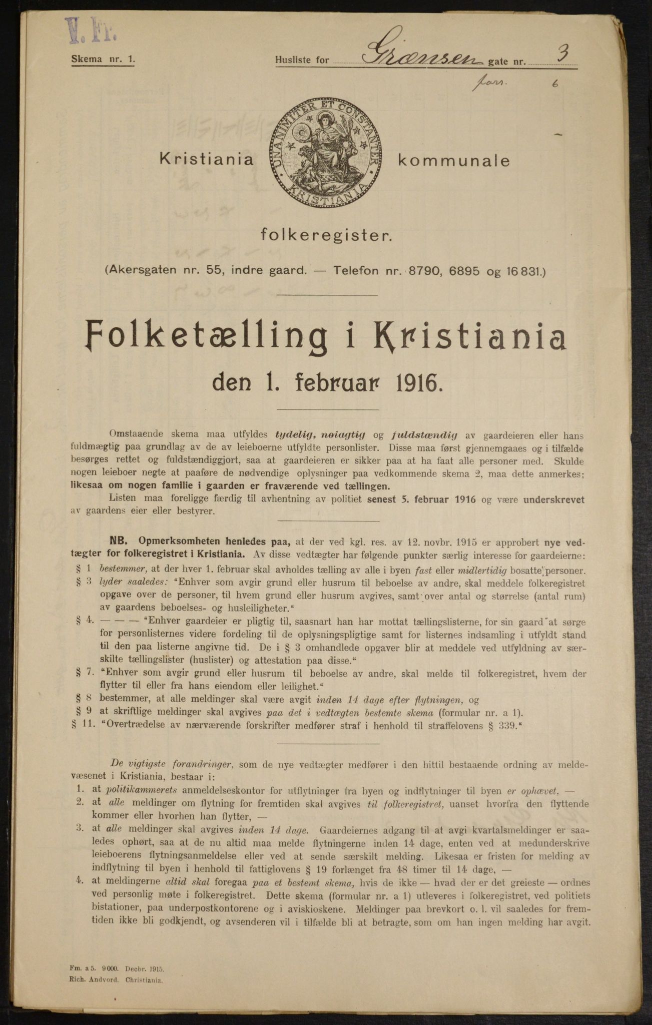 OBA, Municipal Census 1916 for Kristiania, 1916, p. 30282