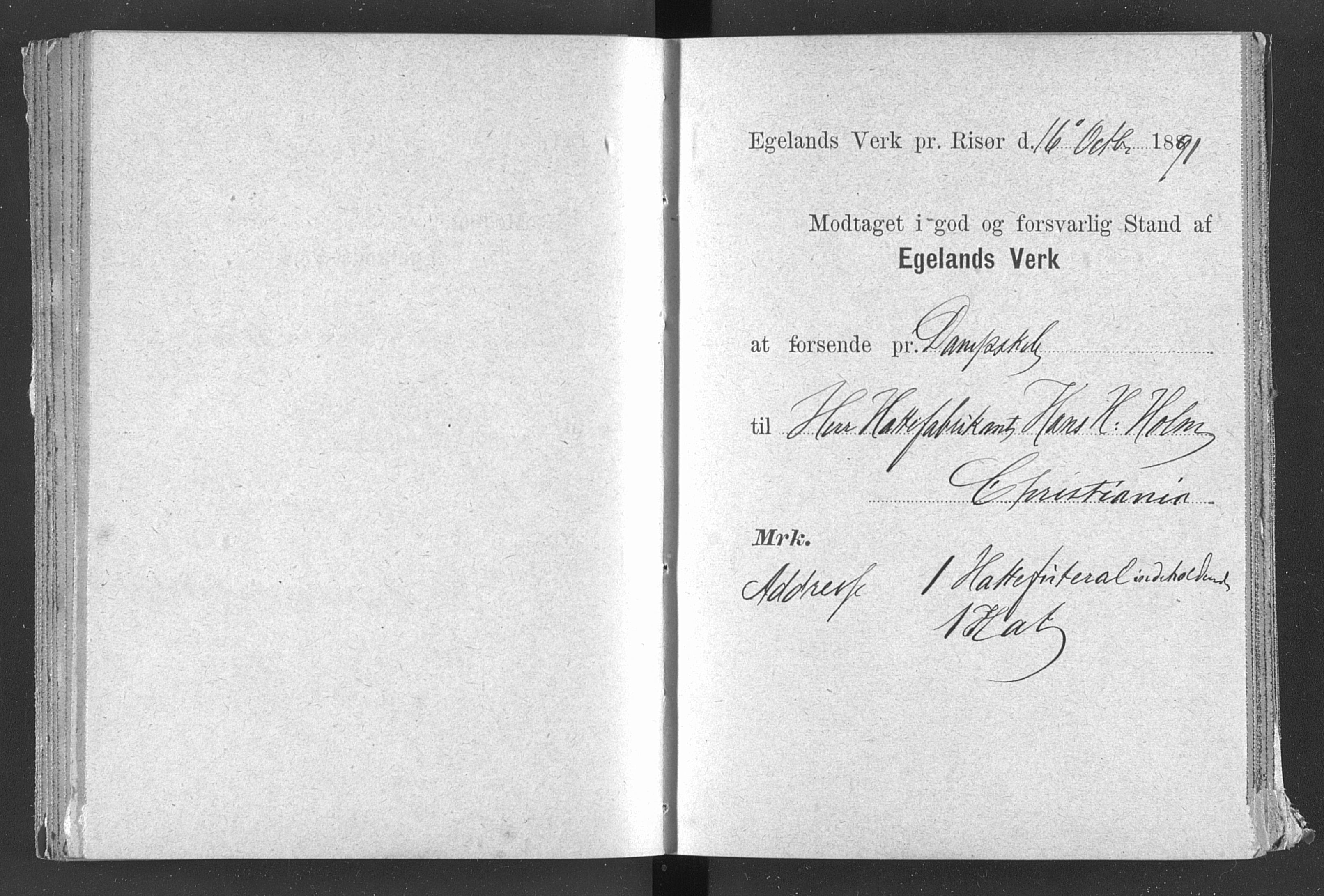 Egelands Jernverk, AAKS/PA-1907/01/L0029: Kvitteringsbok, 1888-1895