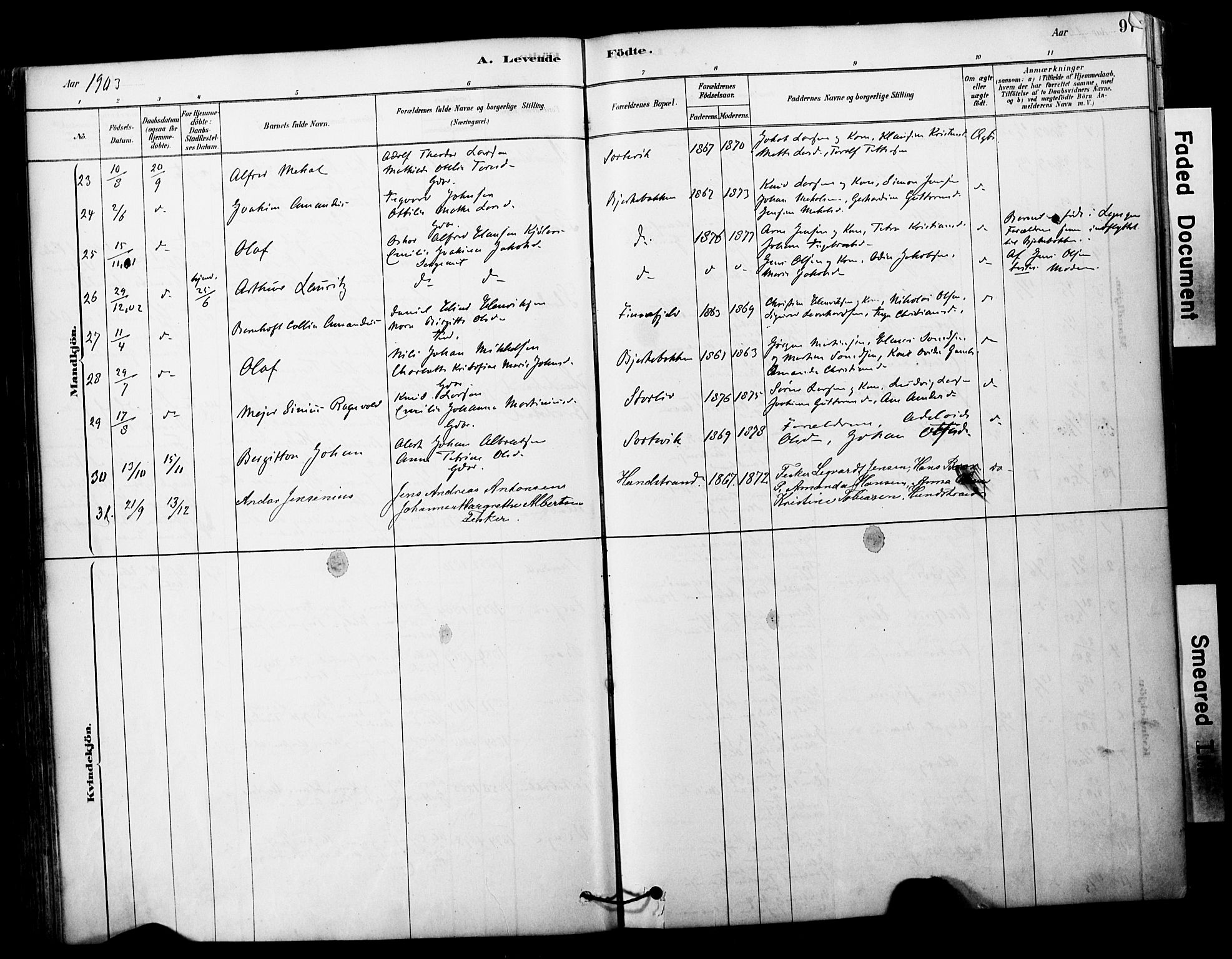 Tranøy sokneprestkontor, SATØ/S-1313/I/Ia/Iaa/L0011kirke: Parish register (official) no. 11, 1878-1904, p. 97