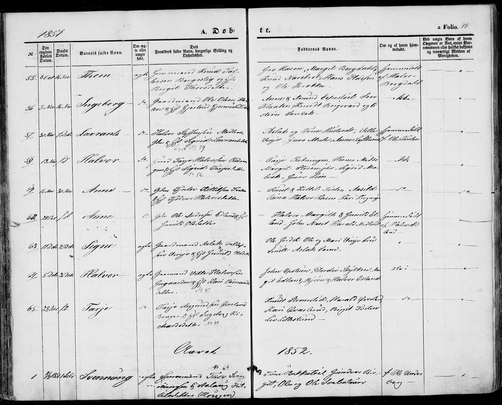 Vinje kirkebøker, SAKO/A-312/F/Fa/L0004: Parish register (official) no. I 4, 1843-1869, p. 48