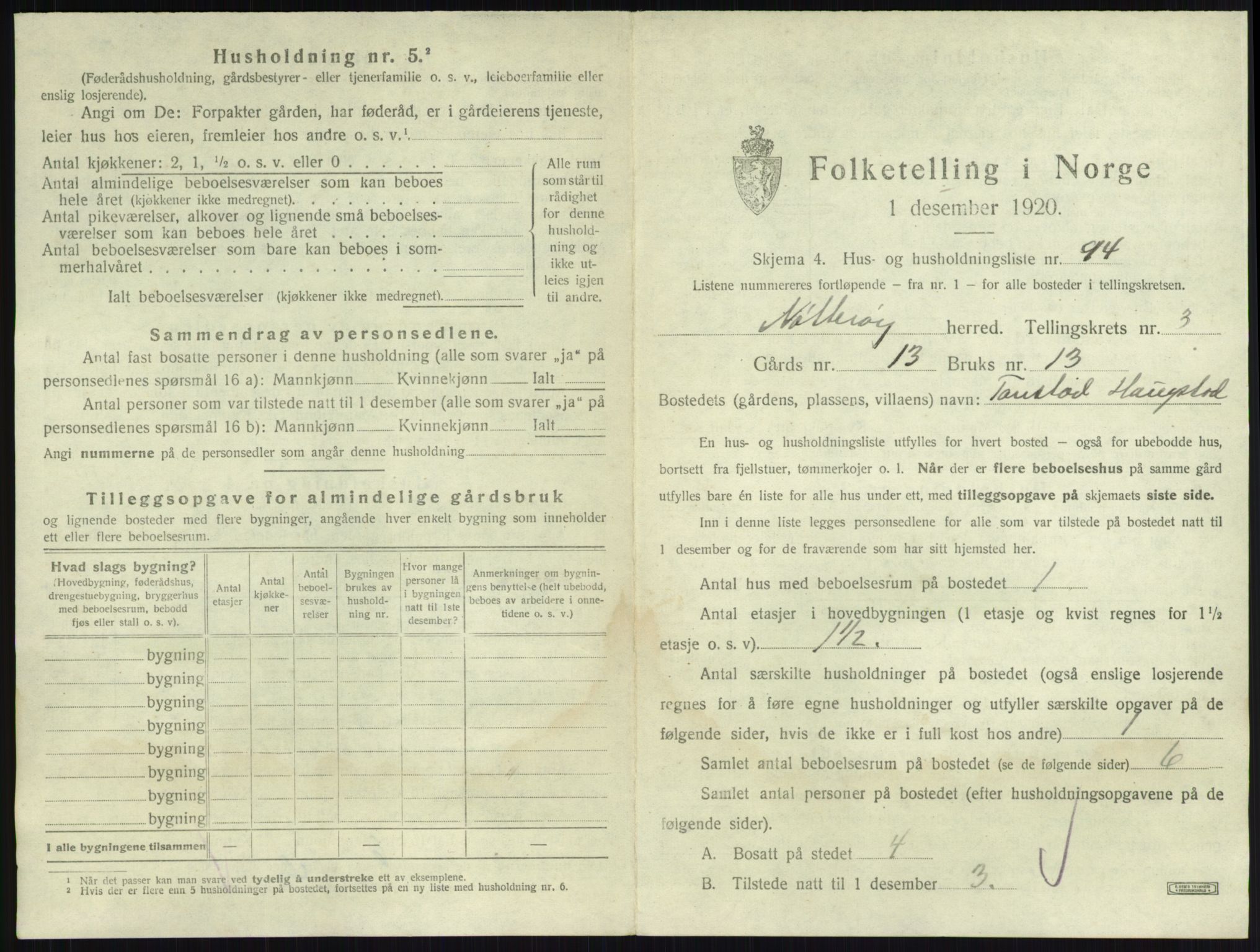 SAKO, 1920 census for Nøtterøy, 1920, p. 678