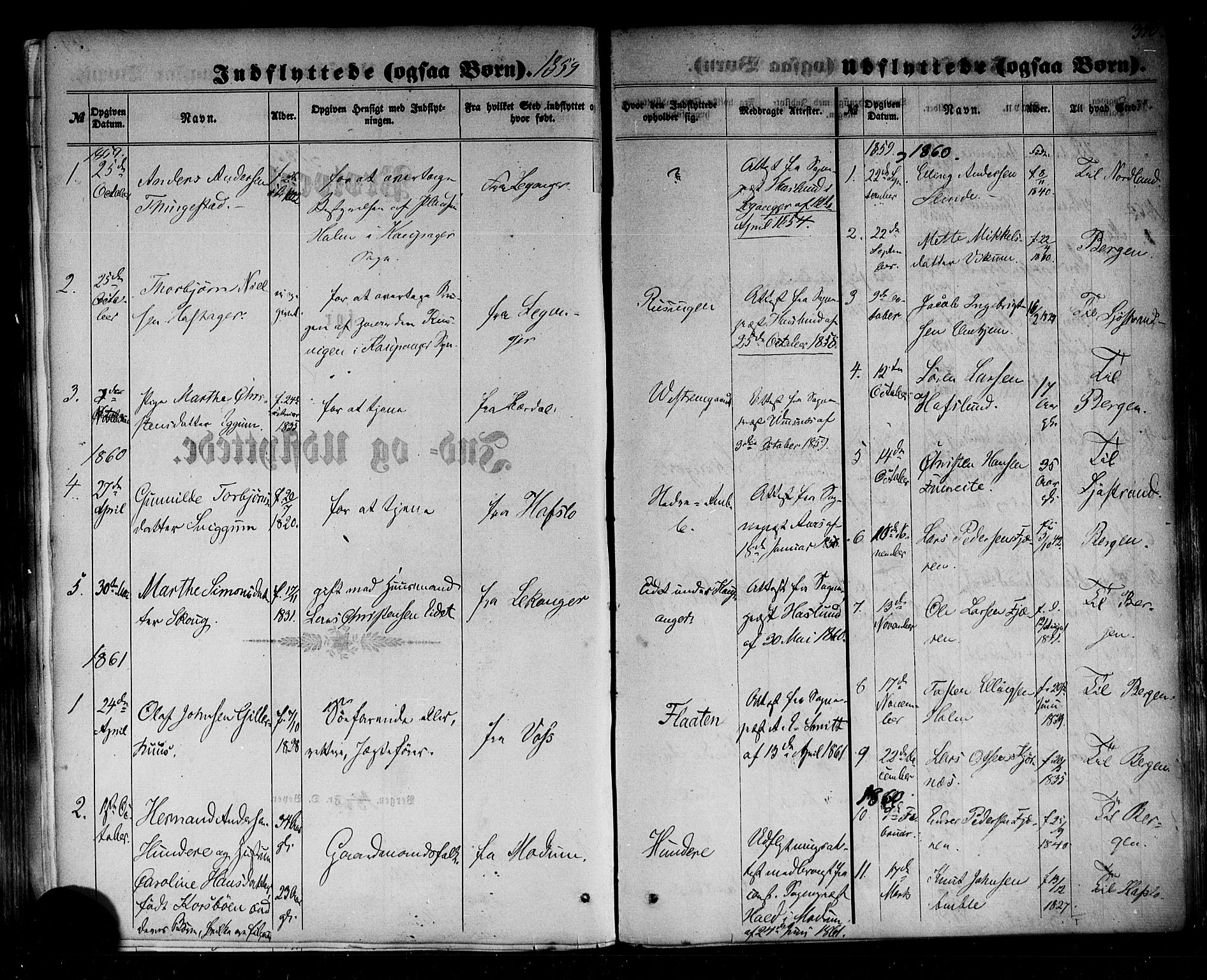 Sogndal sokneprestembete, SAB/A-81301/H/Haa/Haaa/L0013: Parish register (official) no. A 13, 1859-1877, p. 390