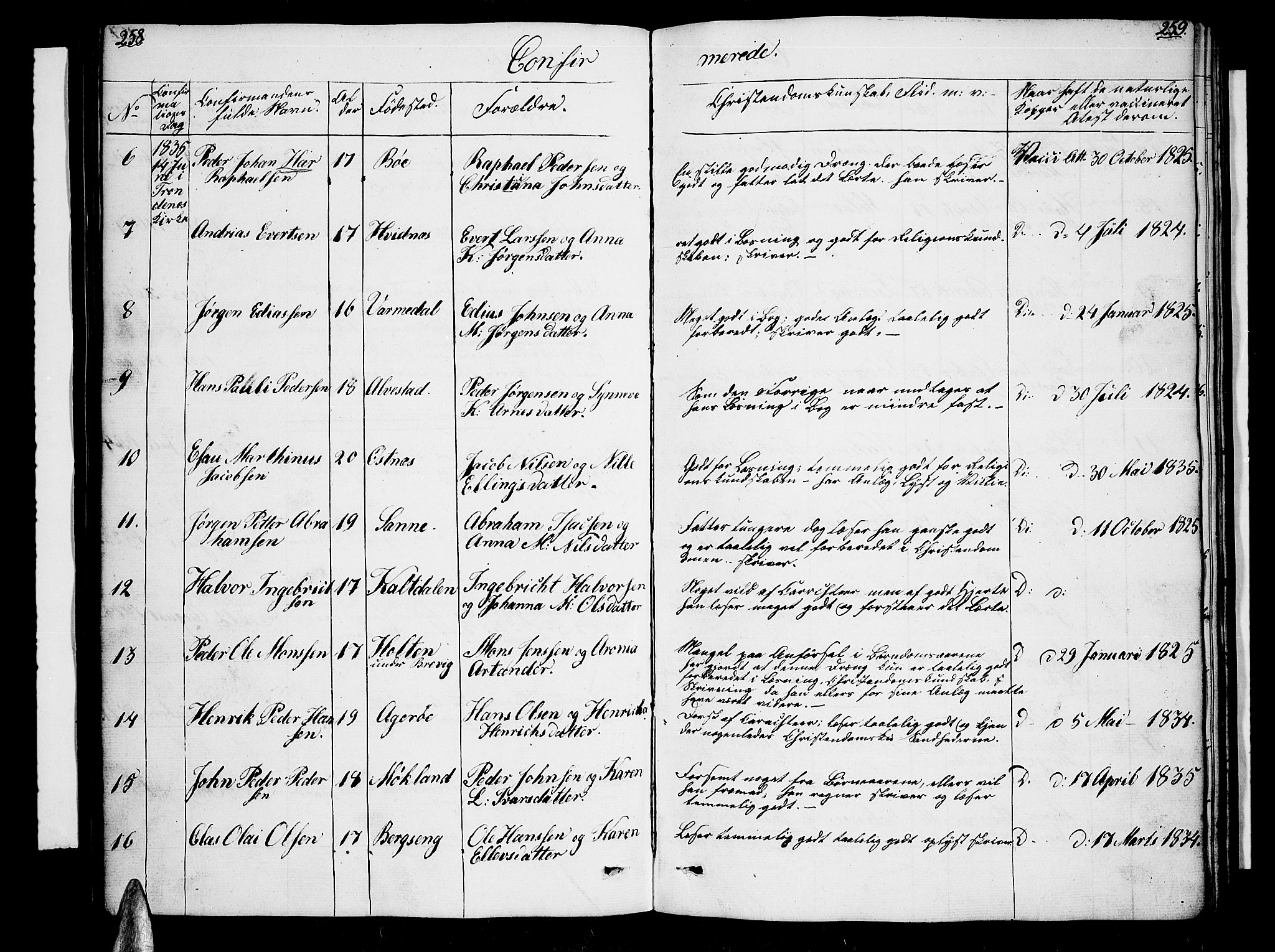 Trondenes sokneprestkontor, SATØ/S-1319/H/Hb/L0005klokker: Parish register (copy) no. 5, 1834-1845, p. 258-259