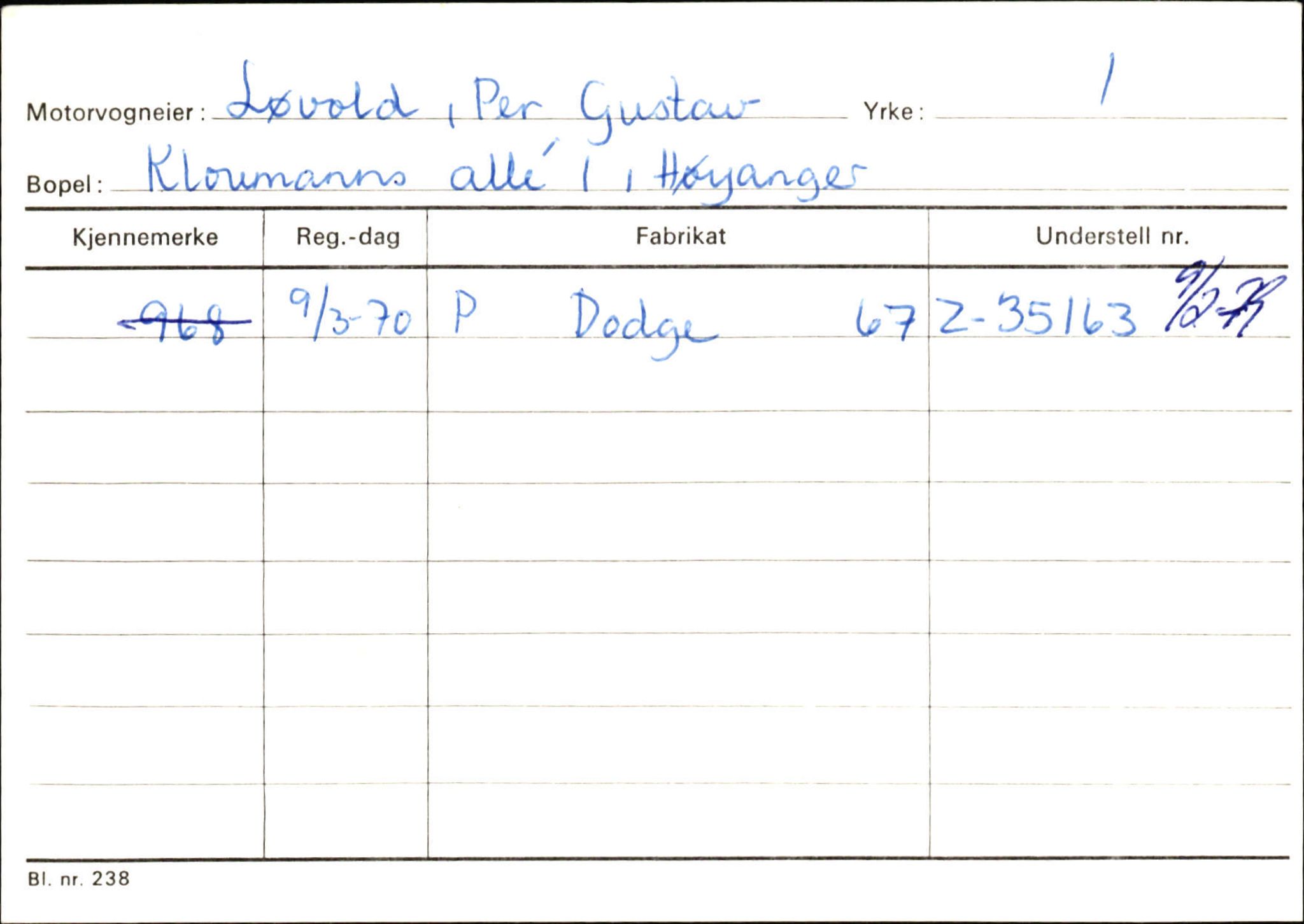 Statens vegvesen, Sogn og Fjordane vegkontor, AV/SAB-A-5301/4/F/L0130: Eigarregister Eid T-Å. Høyanger A-O, 1945-1975, p. 2070