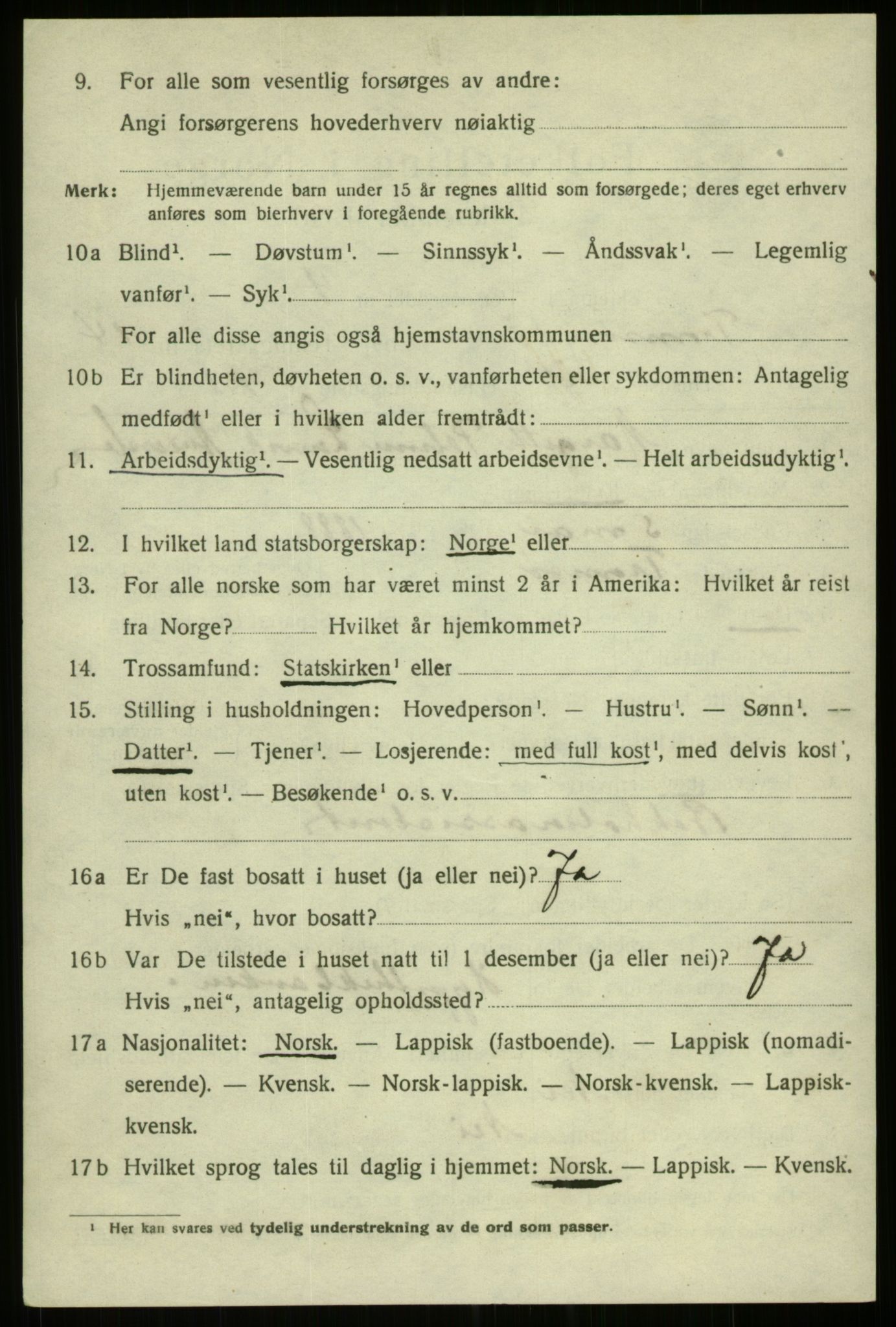 SATØ, 1920 census for Tromsø, 1920, p. 27094