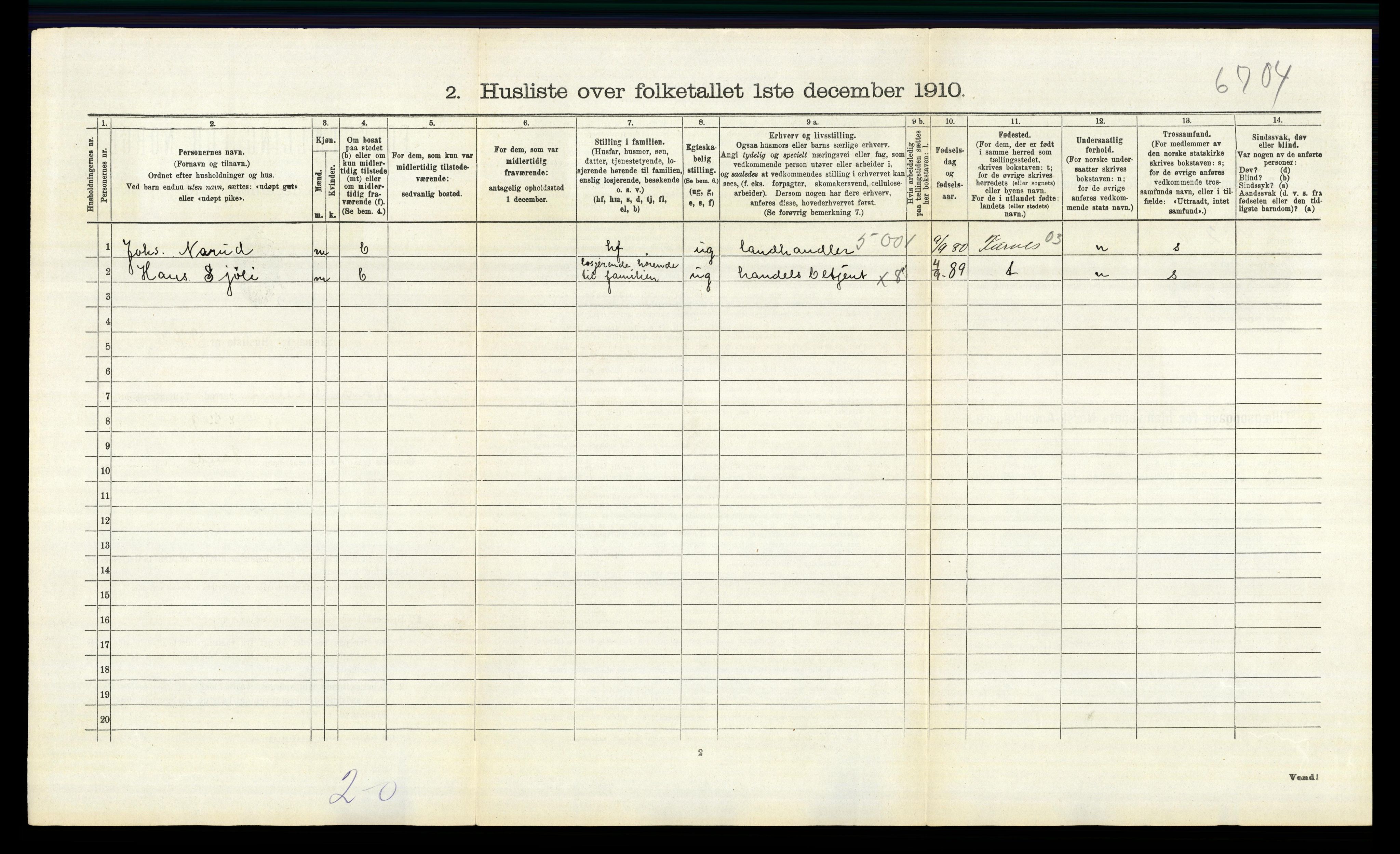RA, 1910 census for Nord-Odal, 1910, p. 336