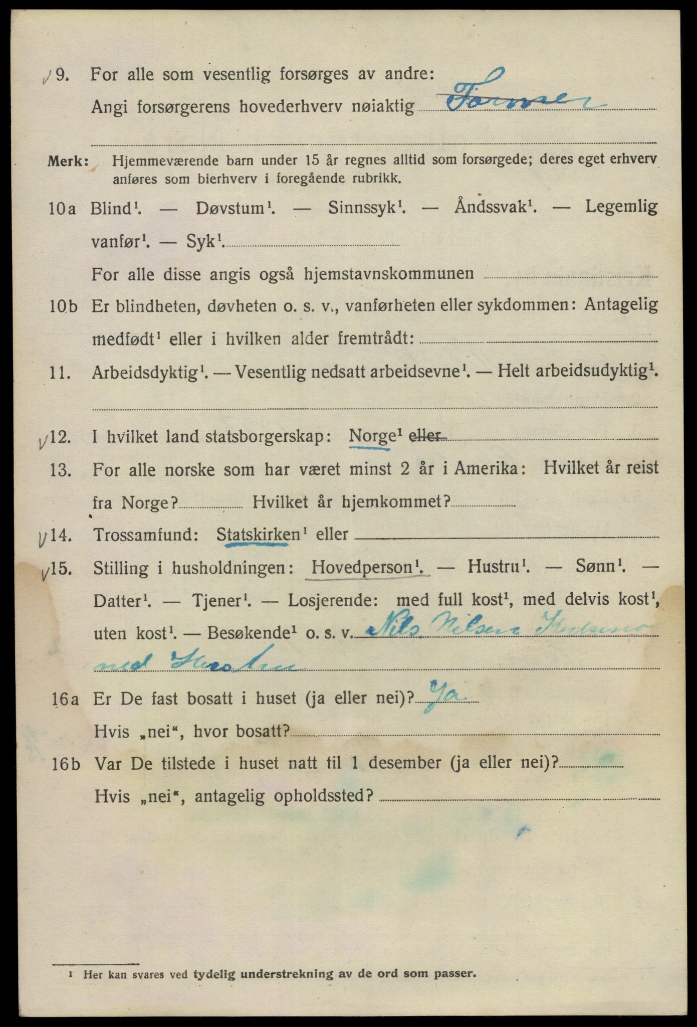 SAO, 1920 census for Kristiania, 1920, p. 206384