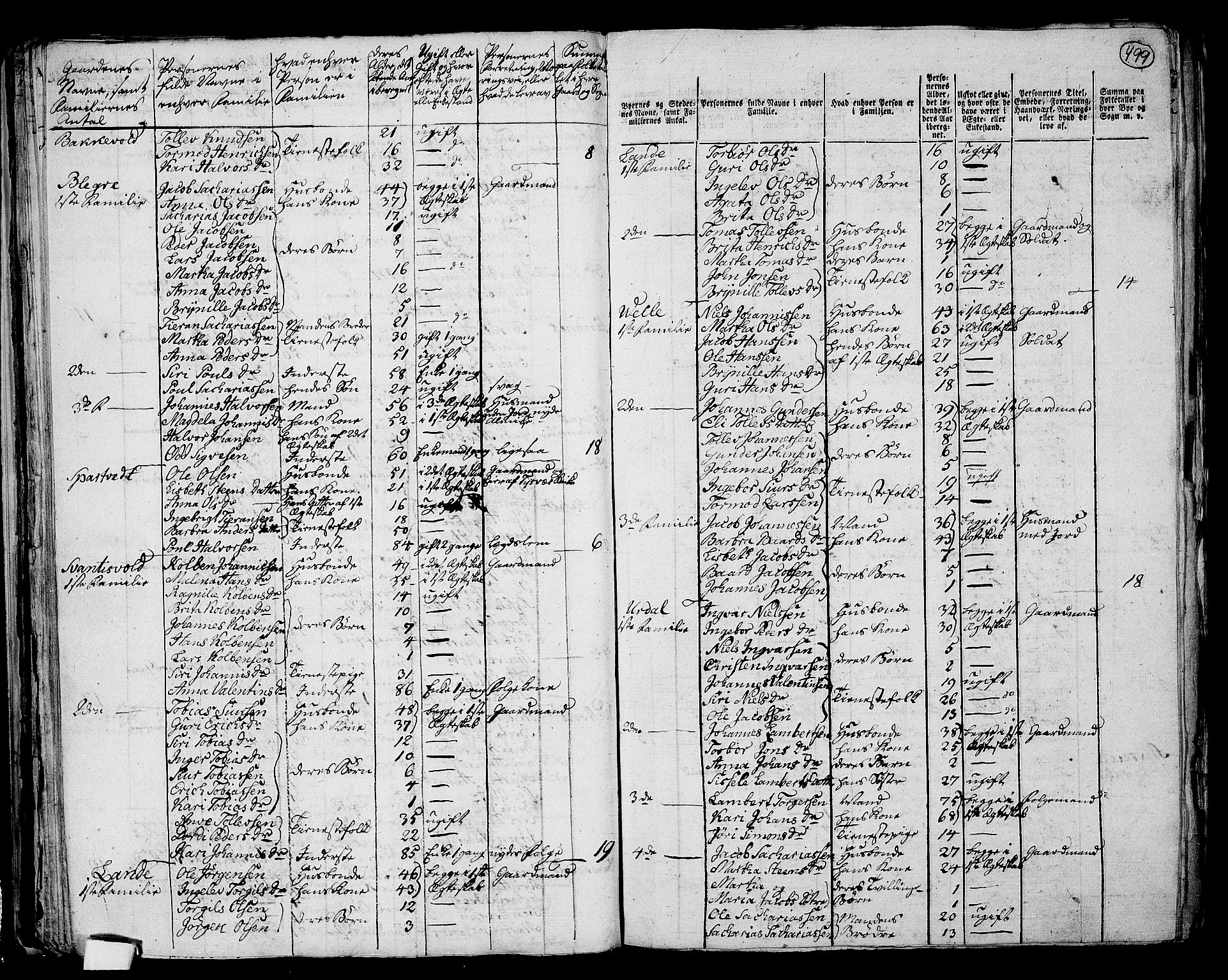 RA, 1801 census for 1154P Skjold, 1801, p. 498b-499a