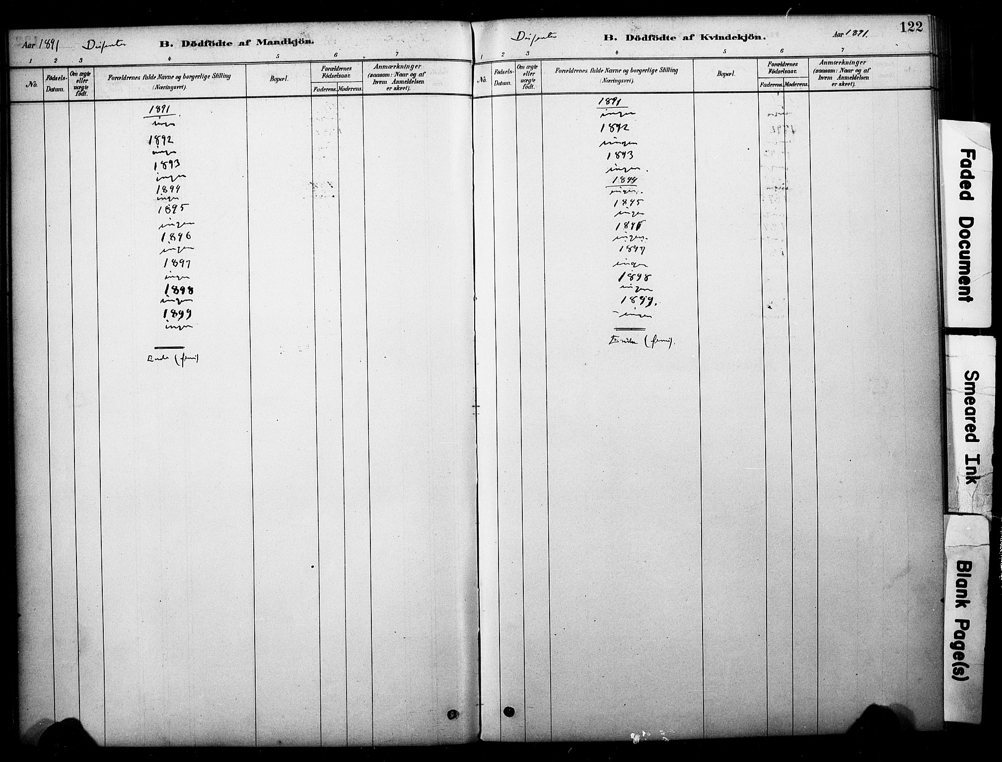 Strømm kirkebøker, SAKO/A-322/F/Fb/L0001: Parish register (official) no. II 1, 1878-1899, p. 122
