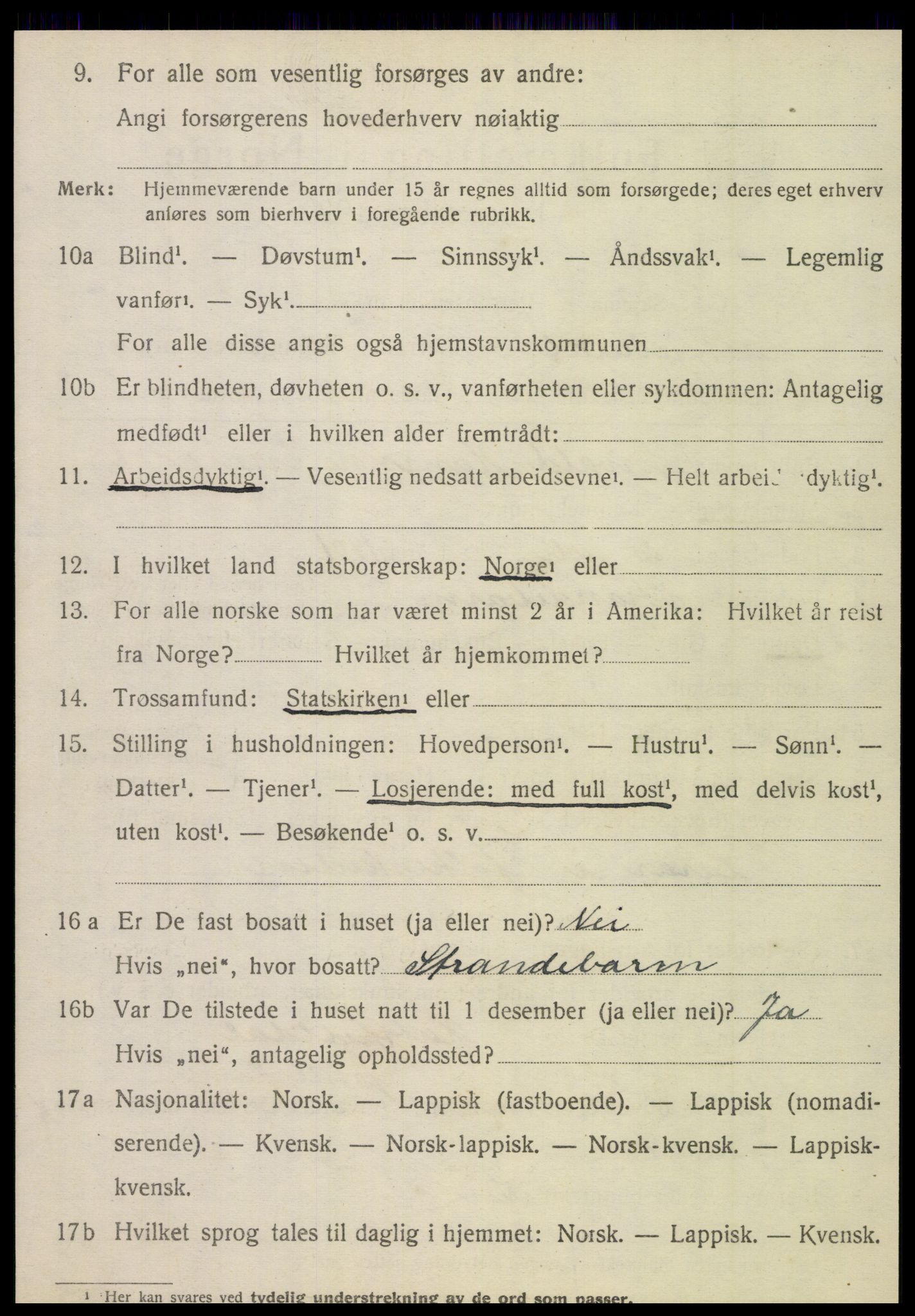 SAT, 1920 census for Hattfjelldal, 1920, p. 1271