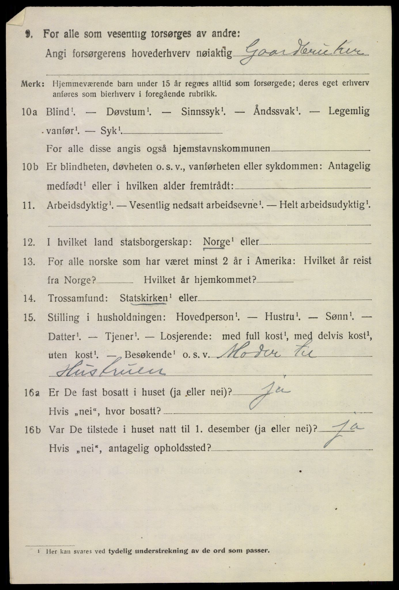 SAKO, 1920 census for Bø (Telemark), 1920, p. 1861