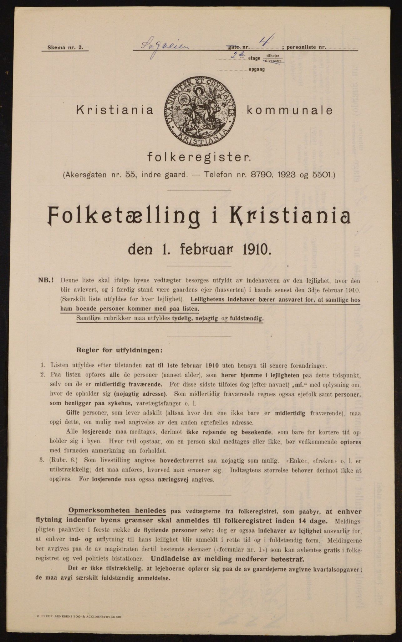 OBA, Municipal Census 1910 for Kristiania, 1910, p. 82718