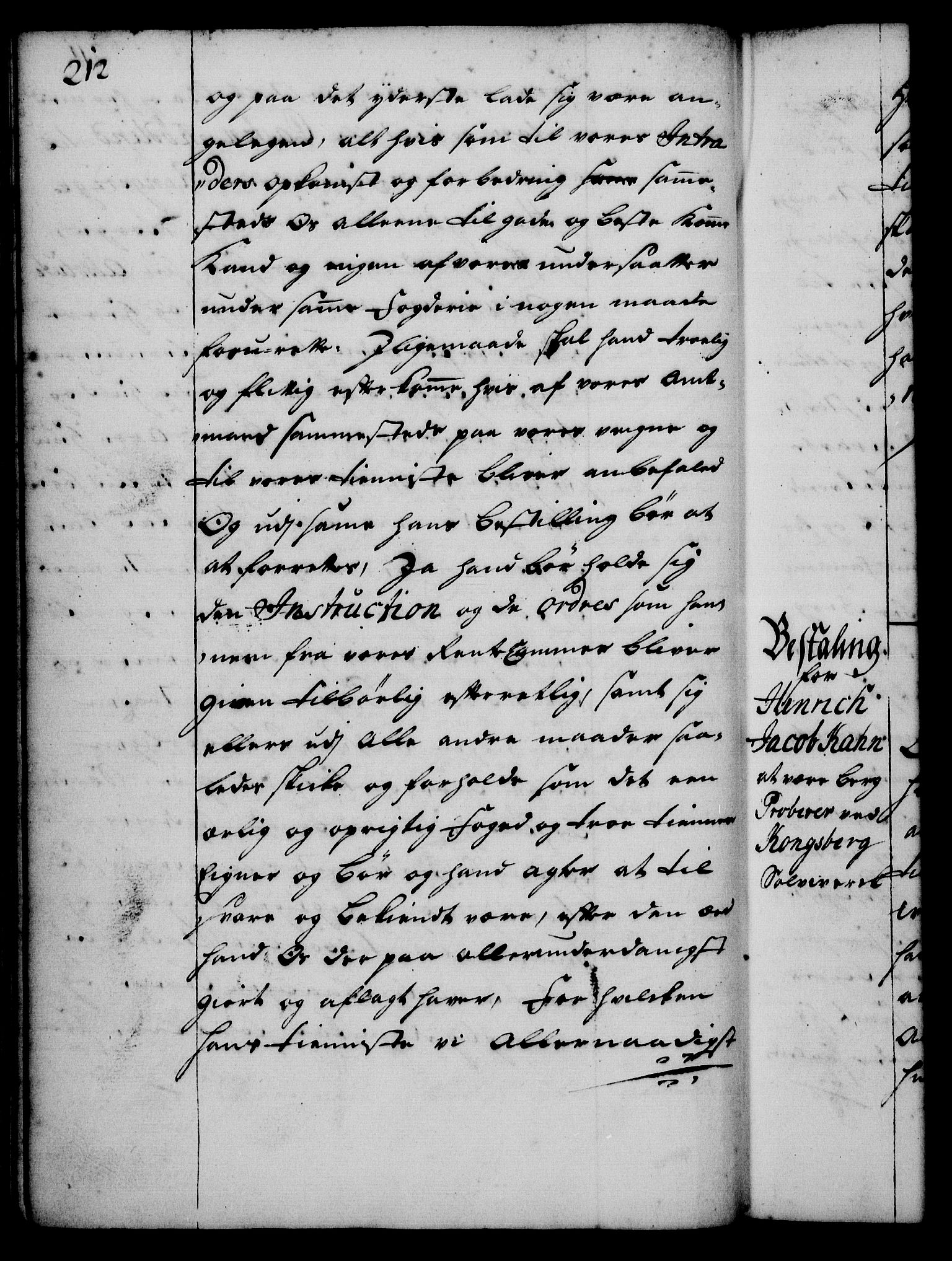 Rentekammeret, Kammerkanselliet, AV/RA-EA-3111/G/Gg/Gge/L0001: Norsk bestallingsprotokoll med register (merket RK 53.25), 1720-1730, p. 212