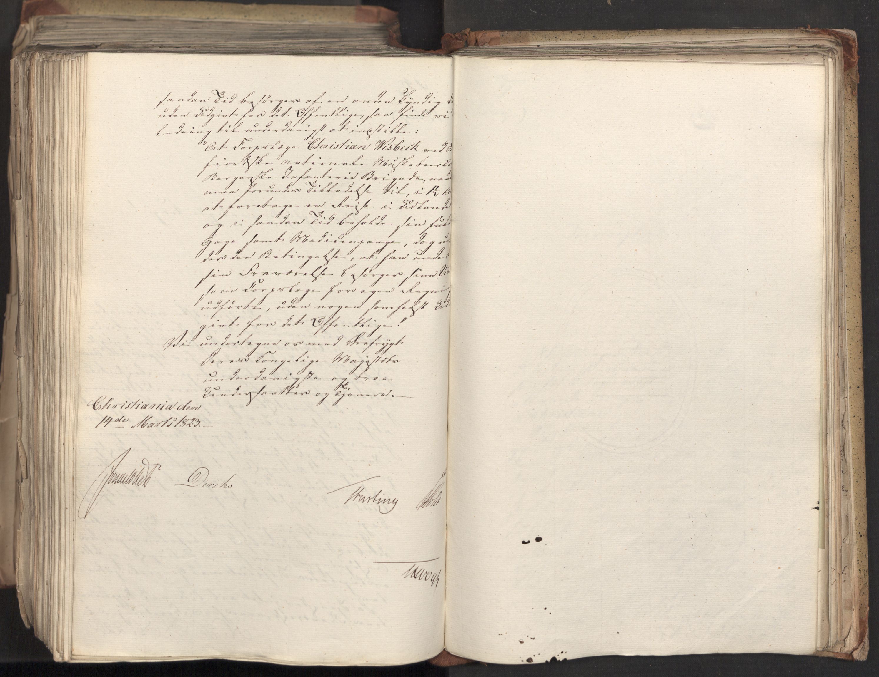 Statsrådsavdelingen i Stockholm, AV/RA-S-1003/D/Da/L0033: Regjeringsinnstillinger nr. 1-274, 1823, p. 575