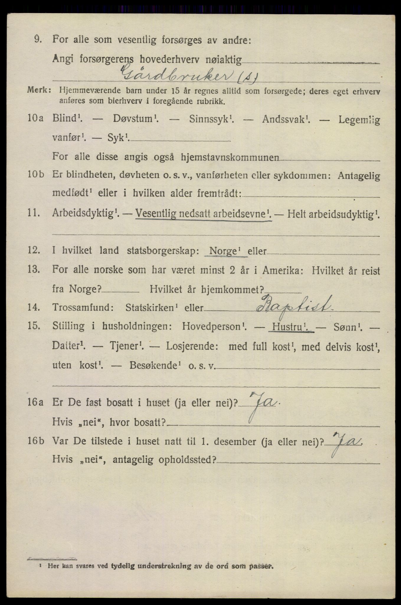 SAKO, 1920 census for Gjerpen, 1920, p. 2695