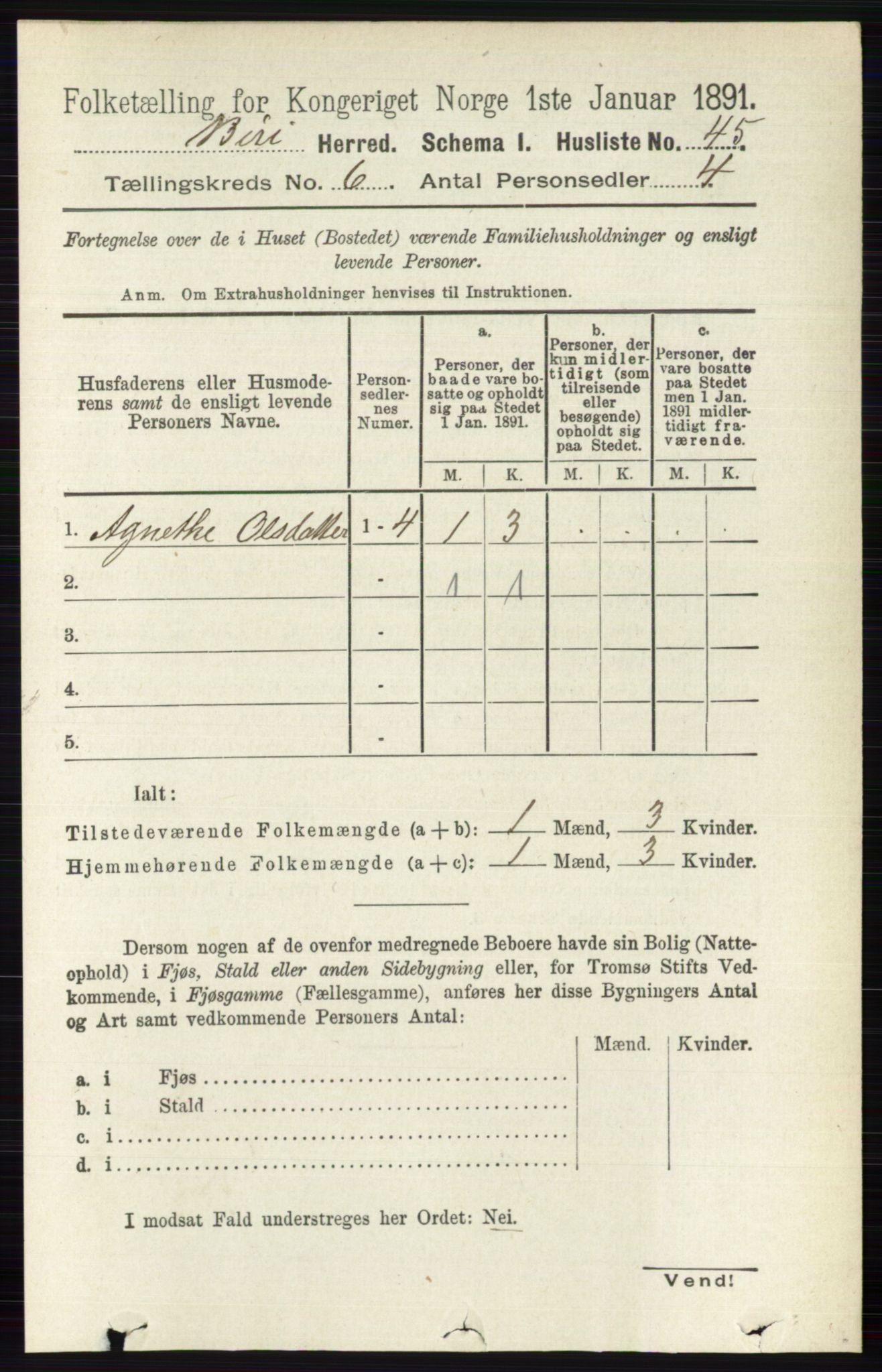 RA, 1891 census for 0525 Biri, 1891, p. 2130