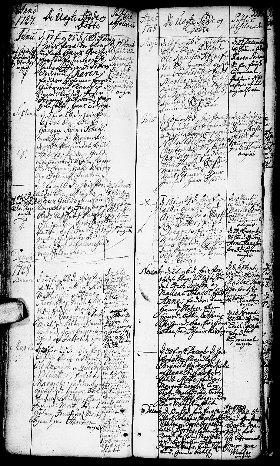 Aurskog prestekontor Kirkebøker, SAO/A-10304a/F/Fa/L0002: Parish register (official) no. I 2, 1735-1766, p. 355