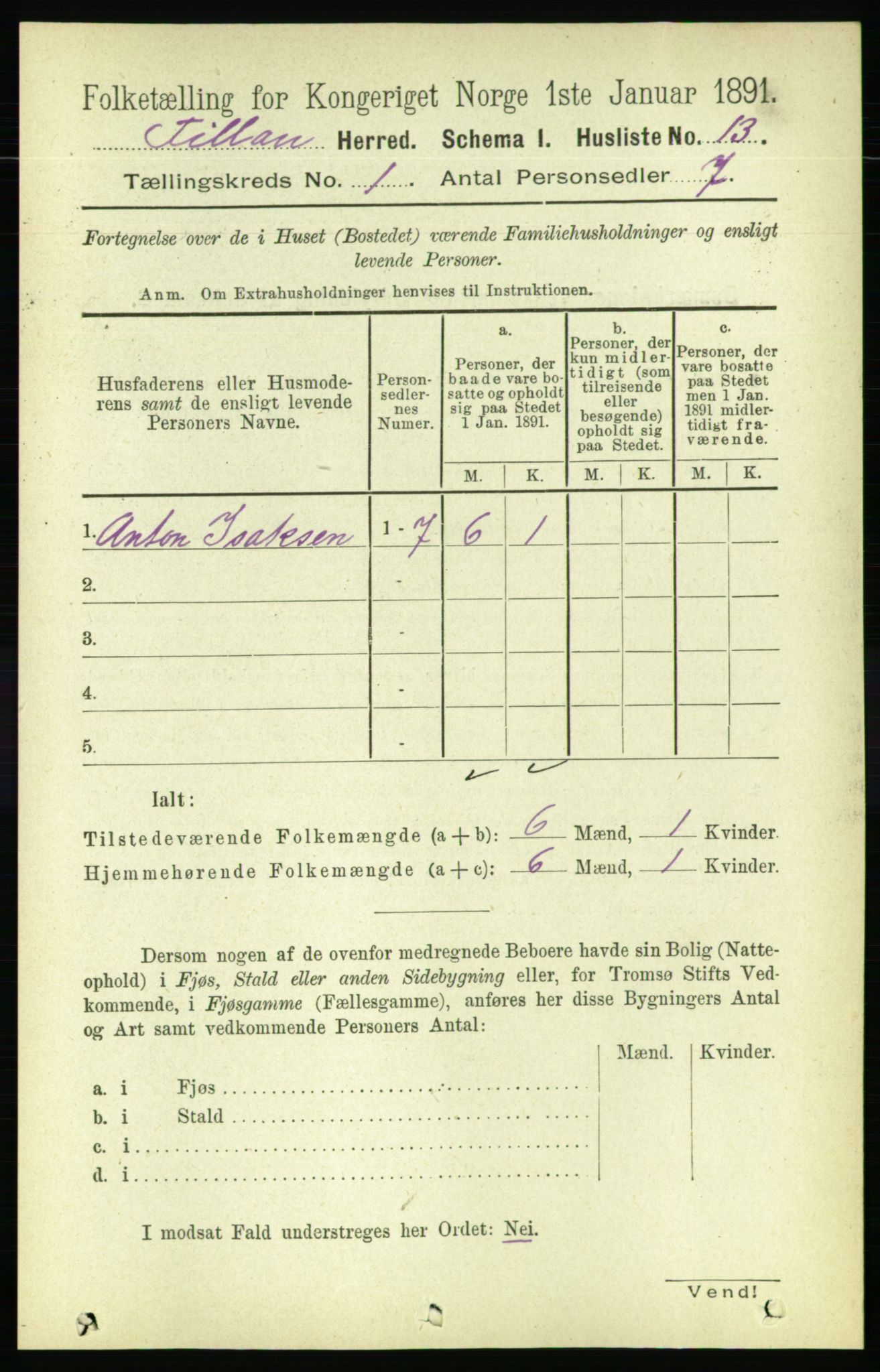 RA, 1891 census for 1616 Fillan, 1891, p. 41