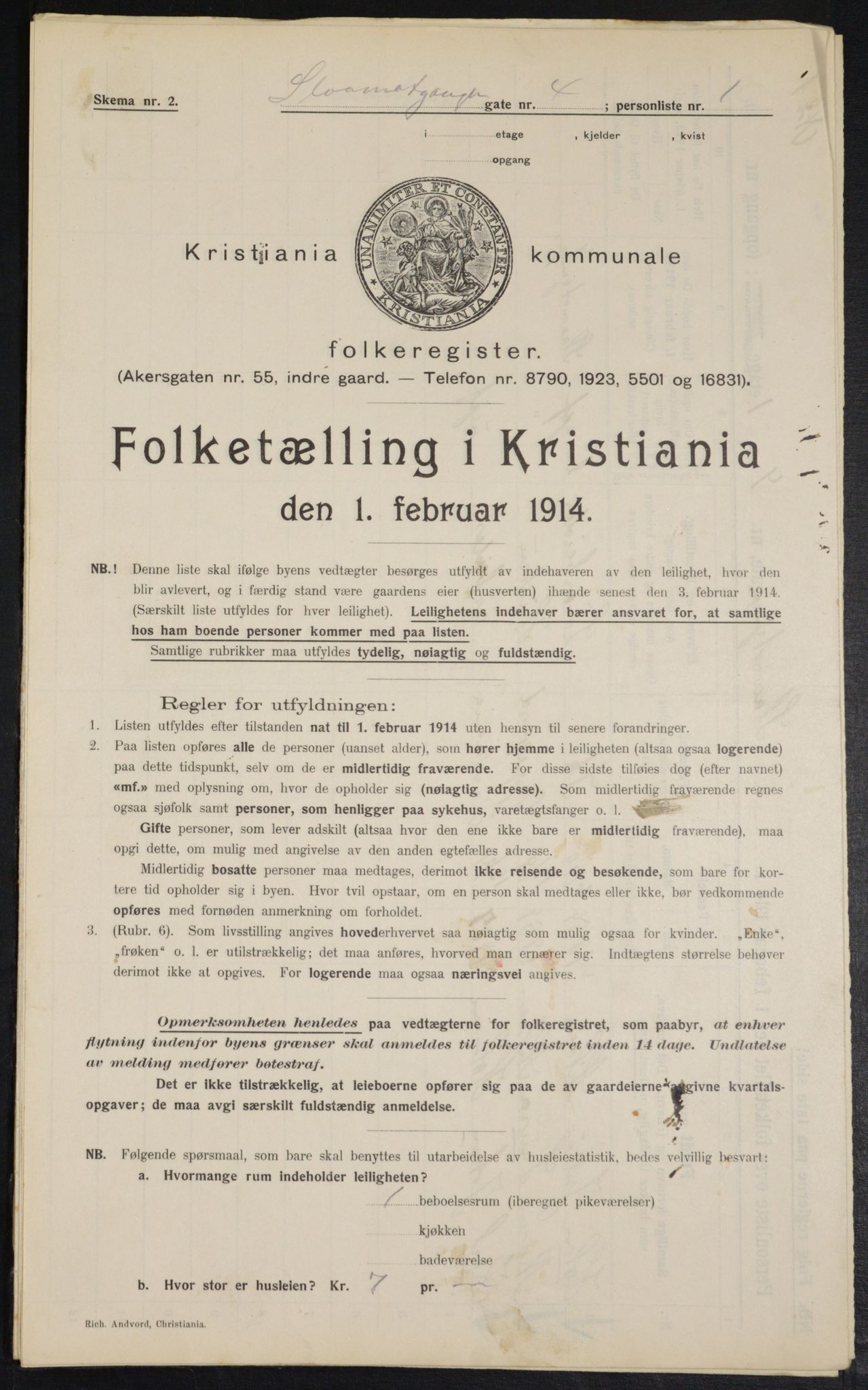 OBA, Municipal Census 1914 for Kristiania, 1914, p. 96786