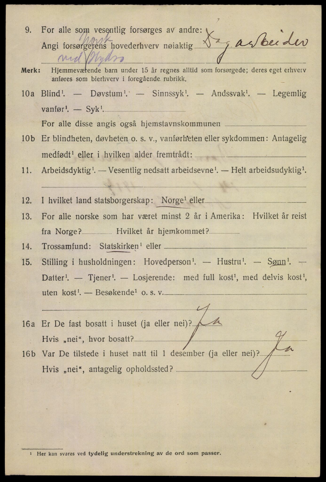 SAKO, 1920 census for Notodden, 1920, p. 6561