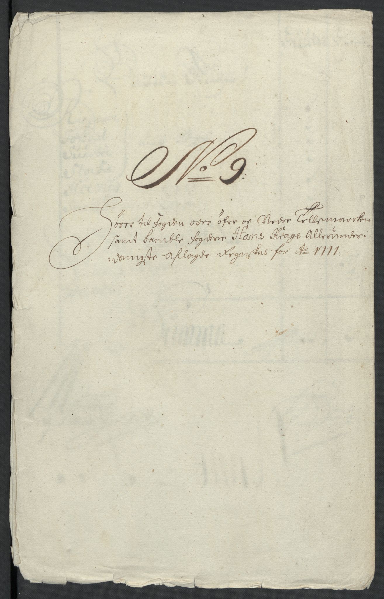 Rentekammeret inntil 1814, Reviderte regnskaper, Fogderegnskap, RA/EA-4092/R36/L2120: Fogderegnskap Øvre og Nedre Telemark og Bamble, 1711, p. 134