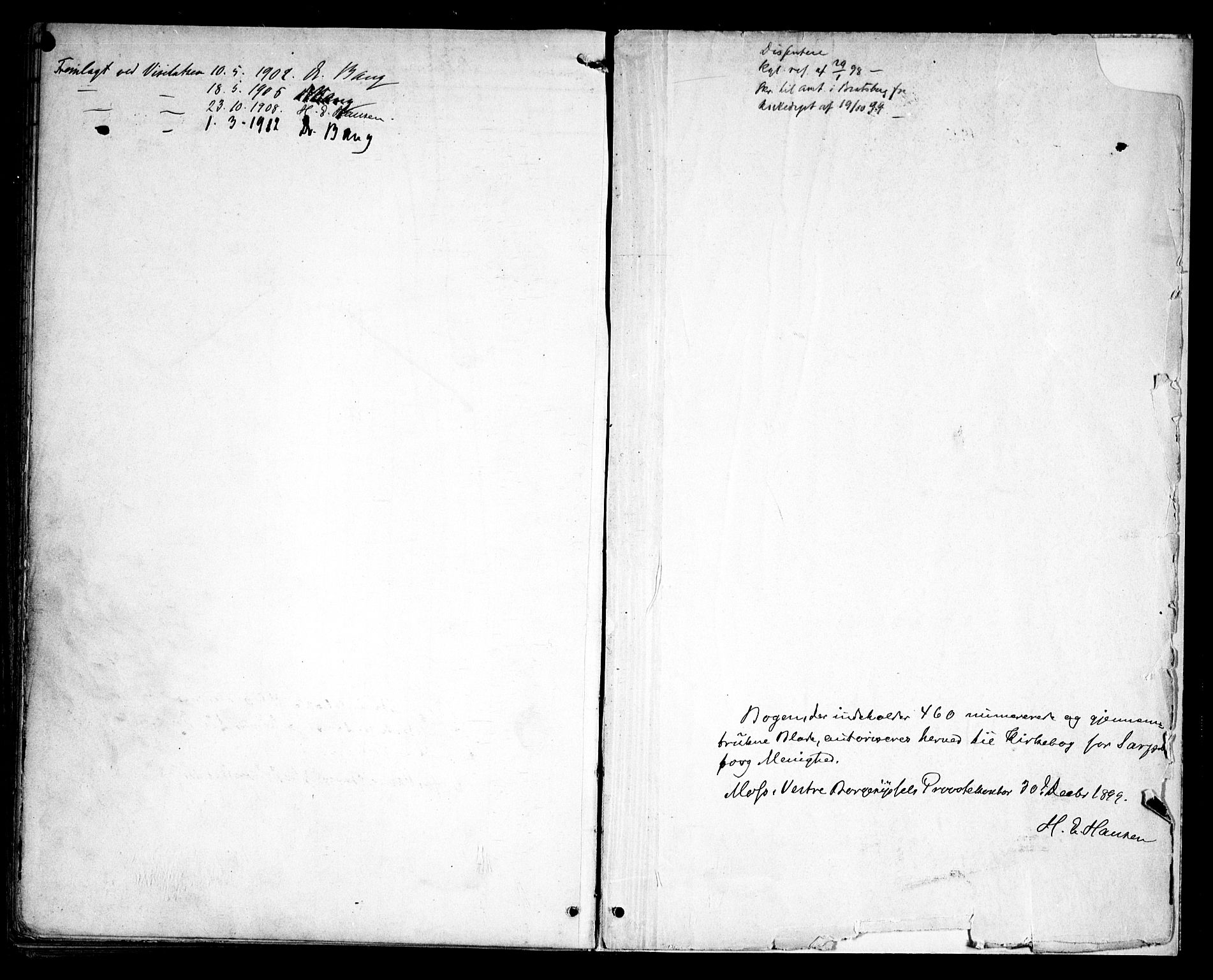 Sarpsborg prestekontor Kirkebøker, SAO/A-2006/F/Fa/L0006: Parish register (official) no. 6, 1900-1909