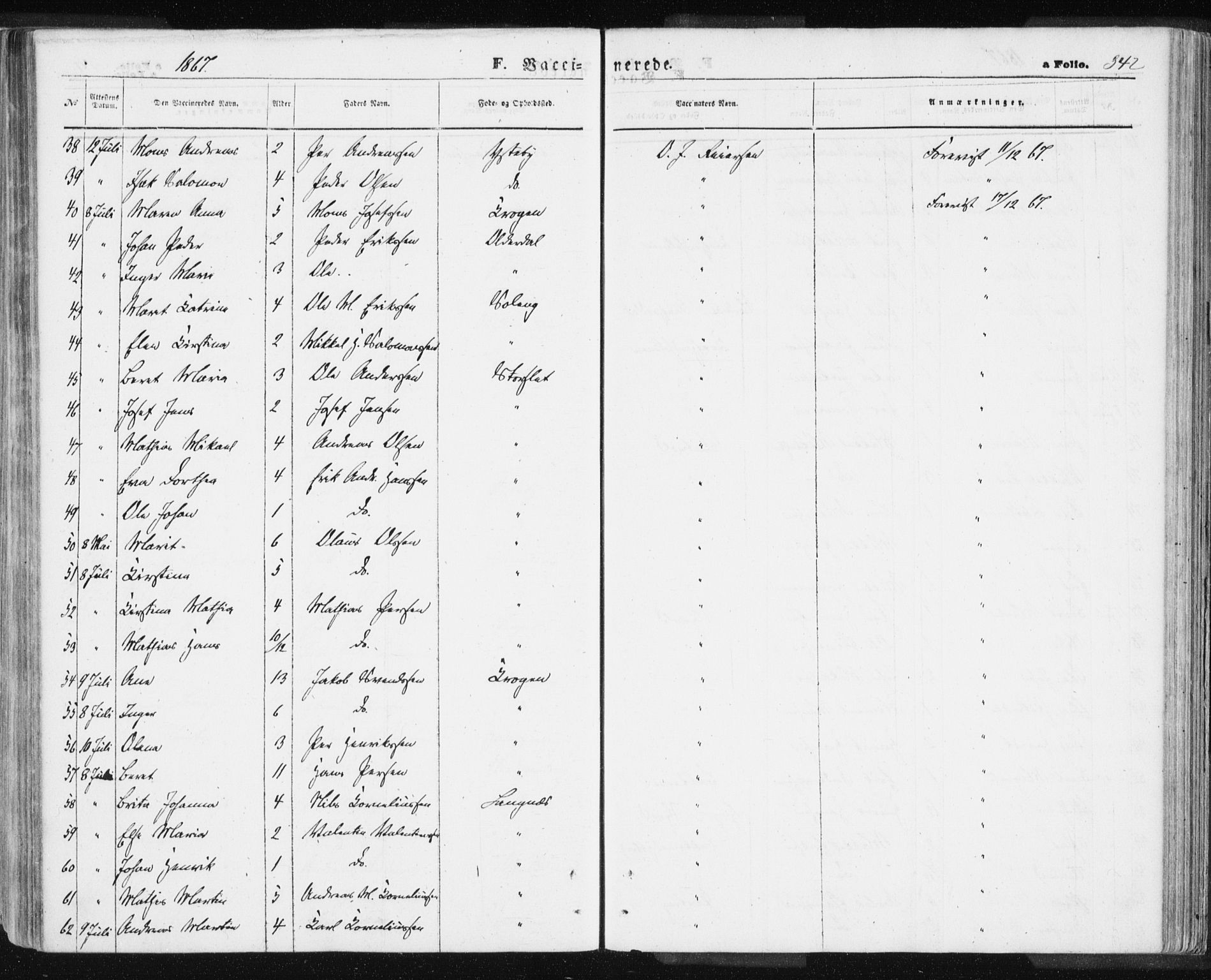 Lyngen sokneprestembete, AV/SATØ-S-1289/H/He/Hea/L0005kirke: Parish register (official) no. 5, 1859-1869, p. 342