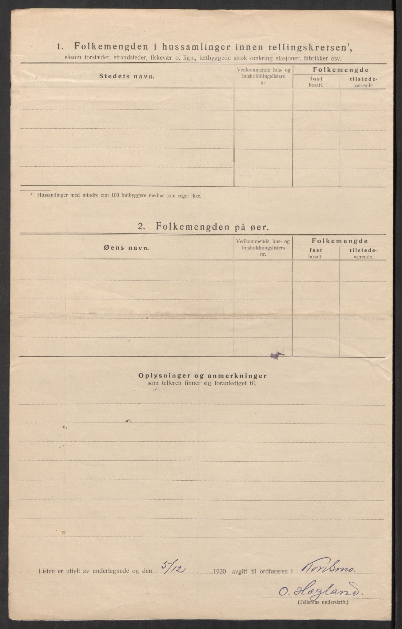 SAK, 1920 census for Konsmo, 1920, p. 26