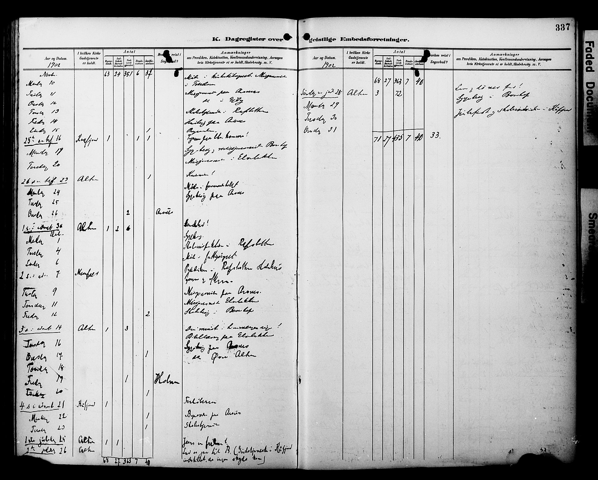 Alta sokneprestkontor, SATØ/S-1338/H/Ha/L0003.kirke: Parish register (official) no. 3, 1892-1904, p. 337