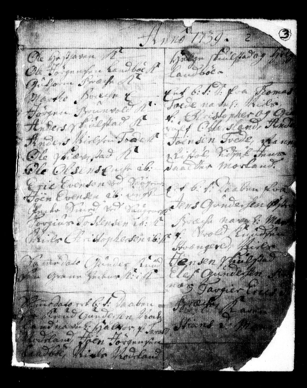 Holt sokneprestkontor, AV/SAK-1111-0021/F/Fa/L0002: Parish register (official) no. A 2, 1739-1753, p. 3