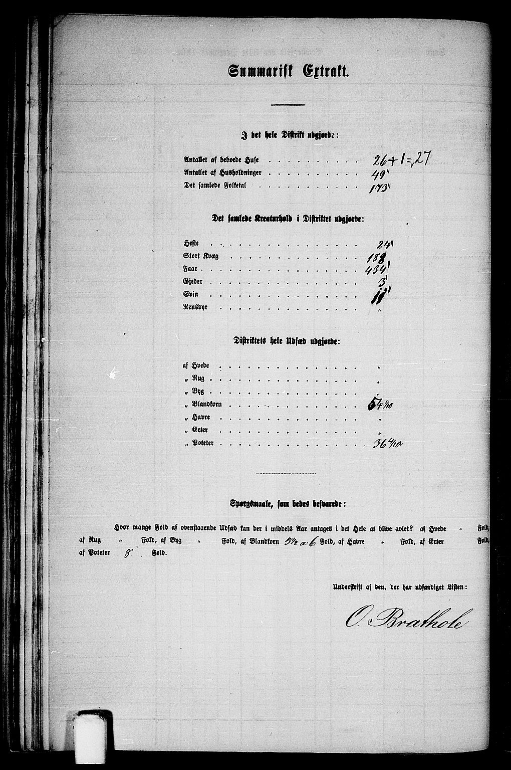 RA, 1865 census for Voss, 1865, p. 282