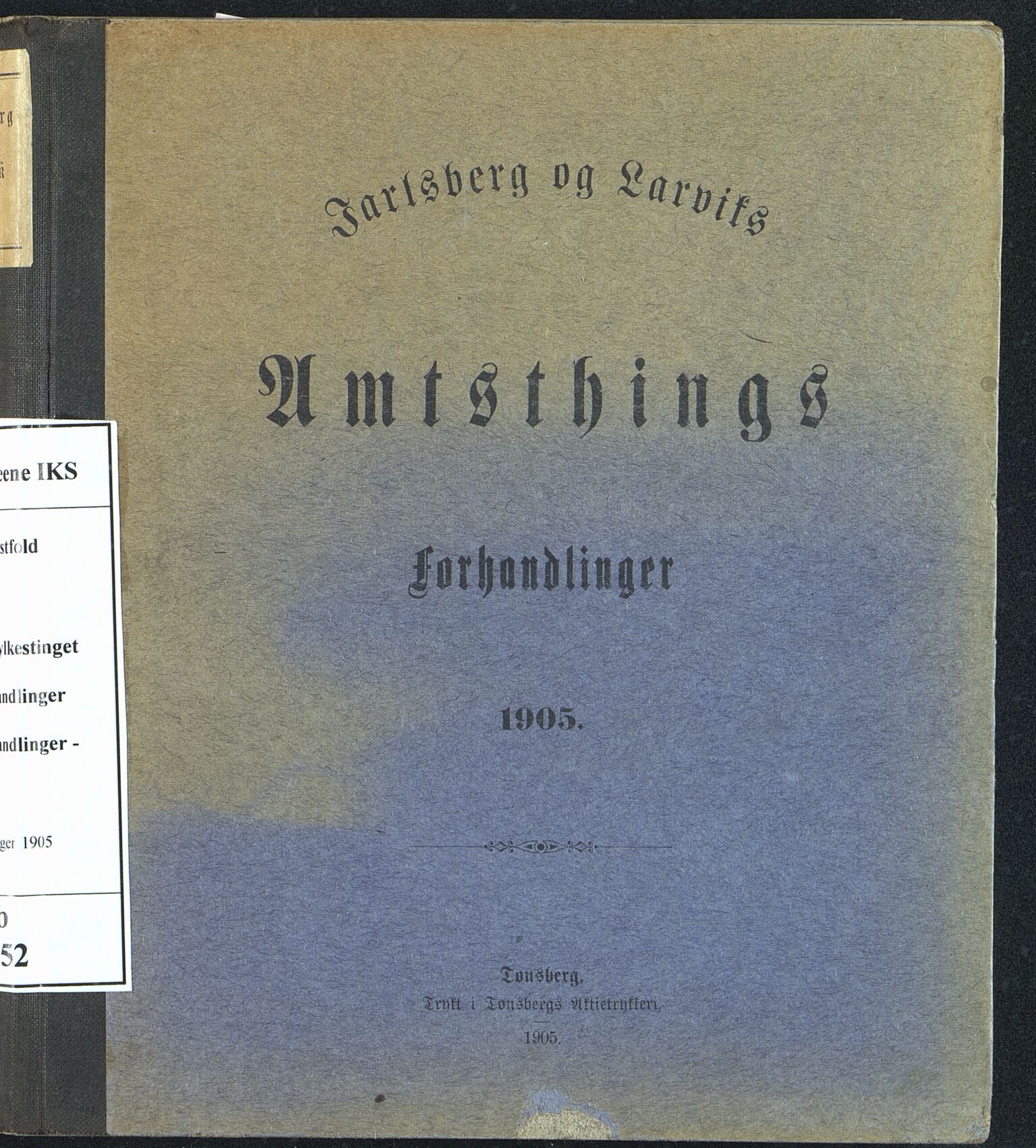 Vestfold fylkeskommune. Fylkestinget, VEMU/A-1315/A/Ab/Abb/L0052: Fylkestingsforhandlinger, 1905, p. 544