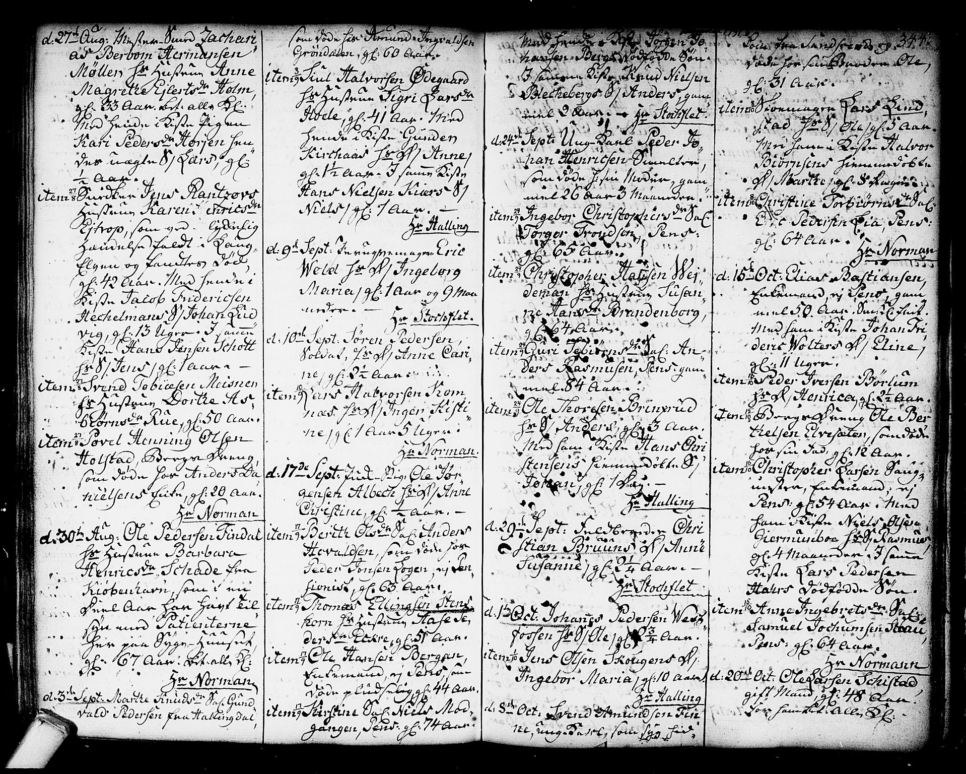 Kongsberg kirkebøker, SAKO/A-22/F/Fa/L0006: Parish register (official) no. I 6, 1783-1797, p. 344