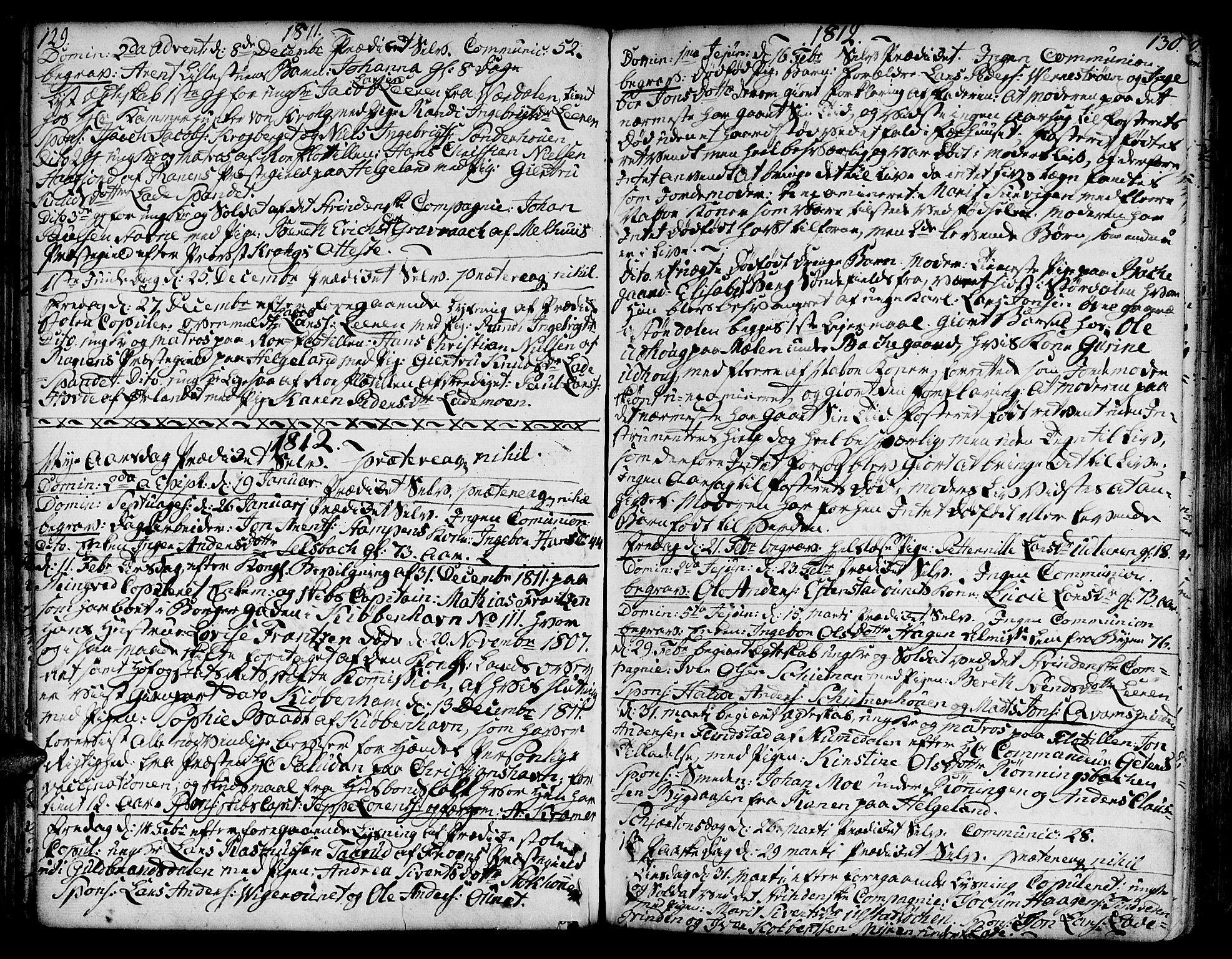 Ministerialprotokoller, klokkerbøker og fødselsregistre - Sør-Trøndelag, SAT/A-1456/606/L0280: Parish register (official) no. 606A02 /1, 1781-1817, p. 129-130