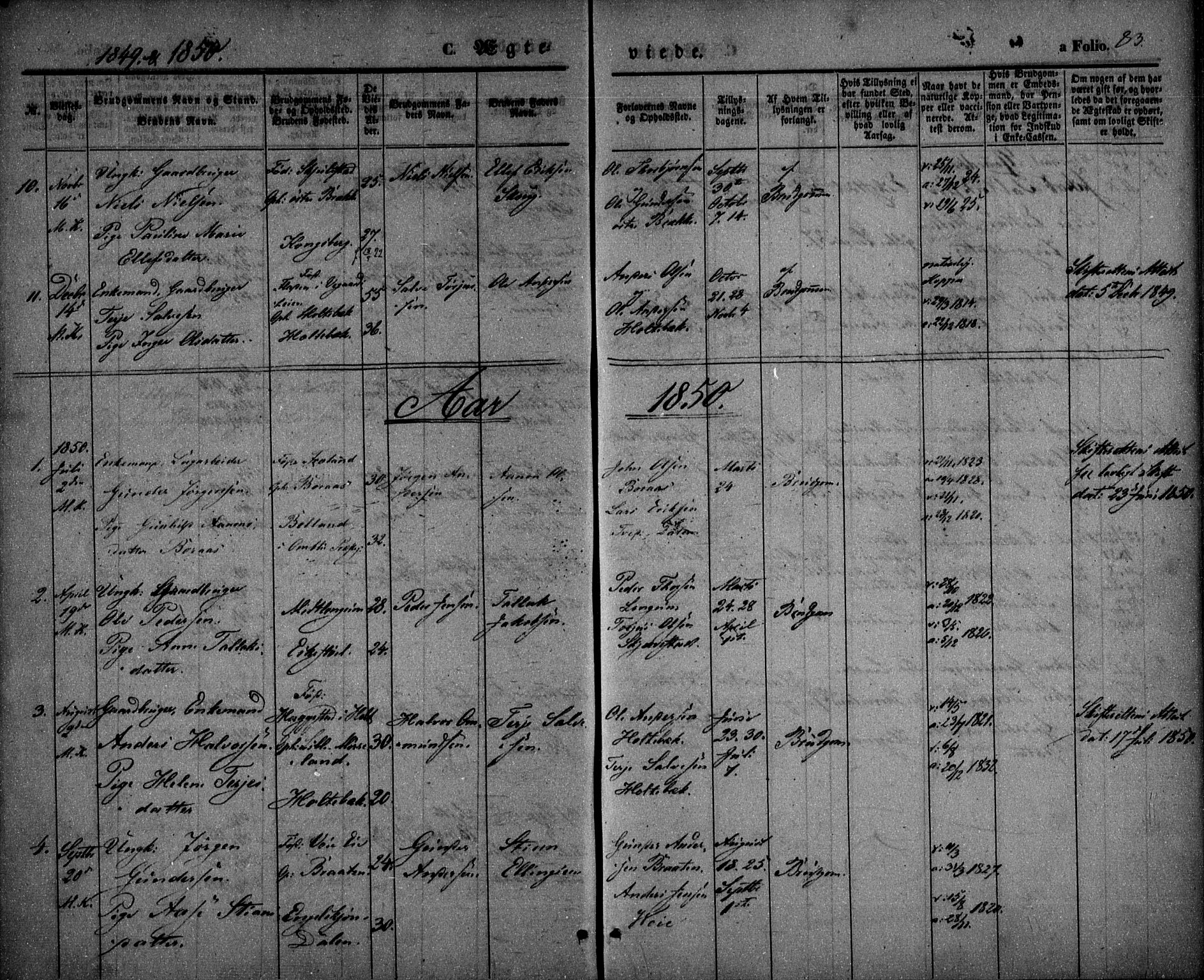 Austre Moland sokneprestkontor, AV/SAK-1111-0001/F/Fa/Faa/L0007: Parish register (official) no. A 7, 1847-1857, p. 83