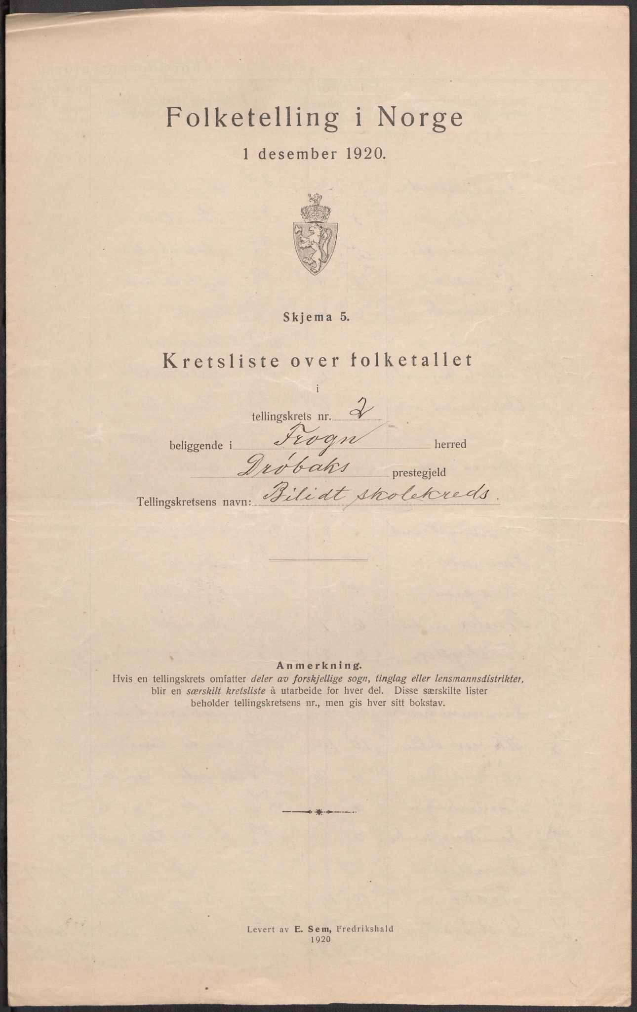 SAO, 1920 census for Frogn, 1920, p. 13