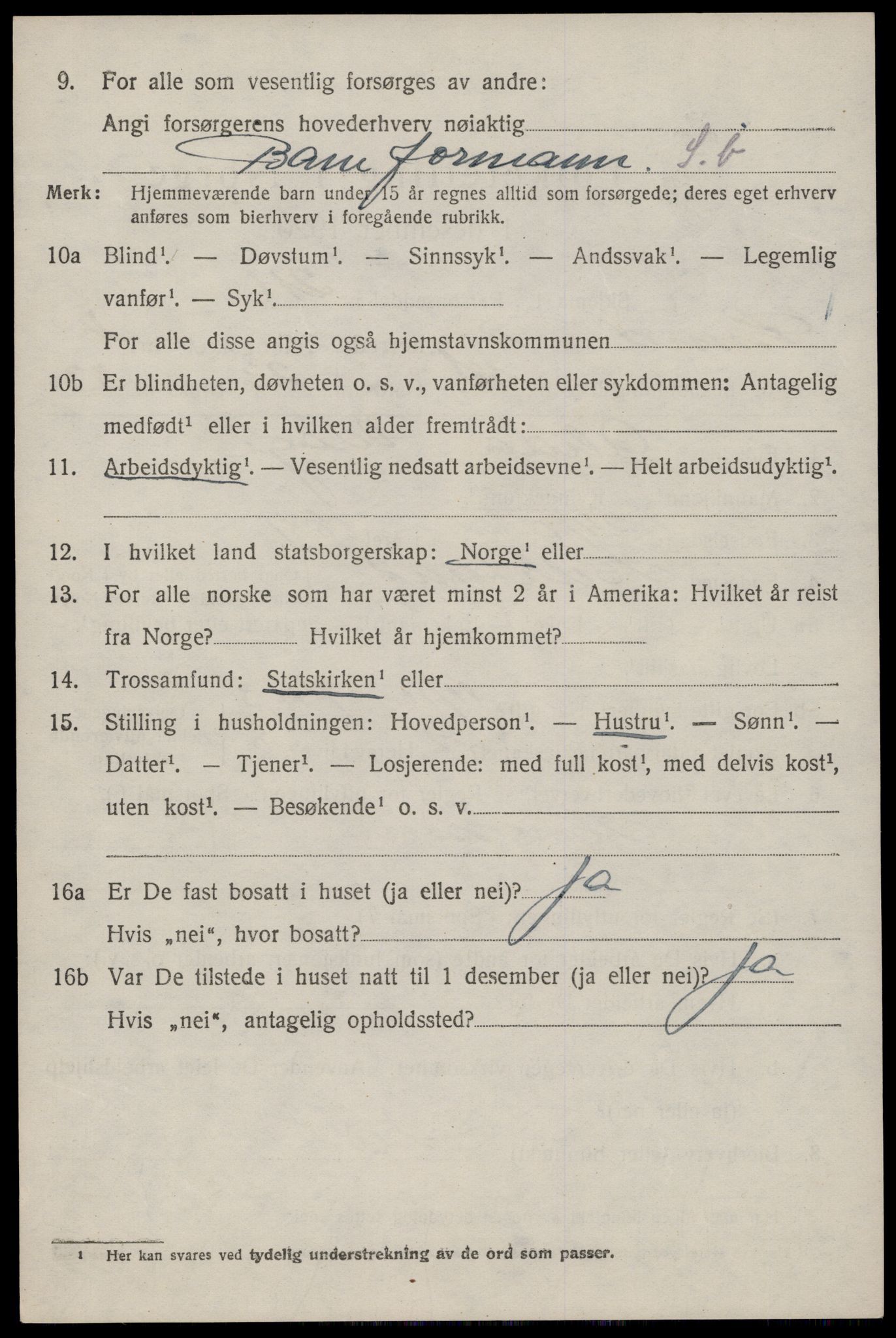 SAST, 1920 census for Lund, 1920, p. 2553