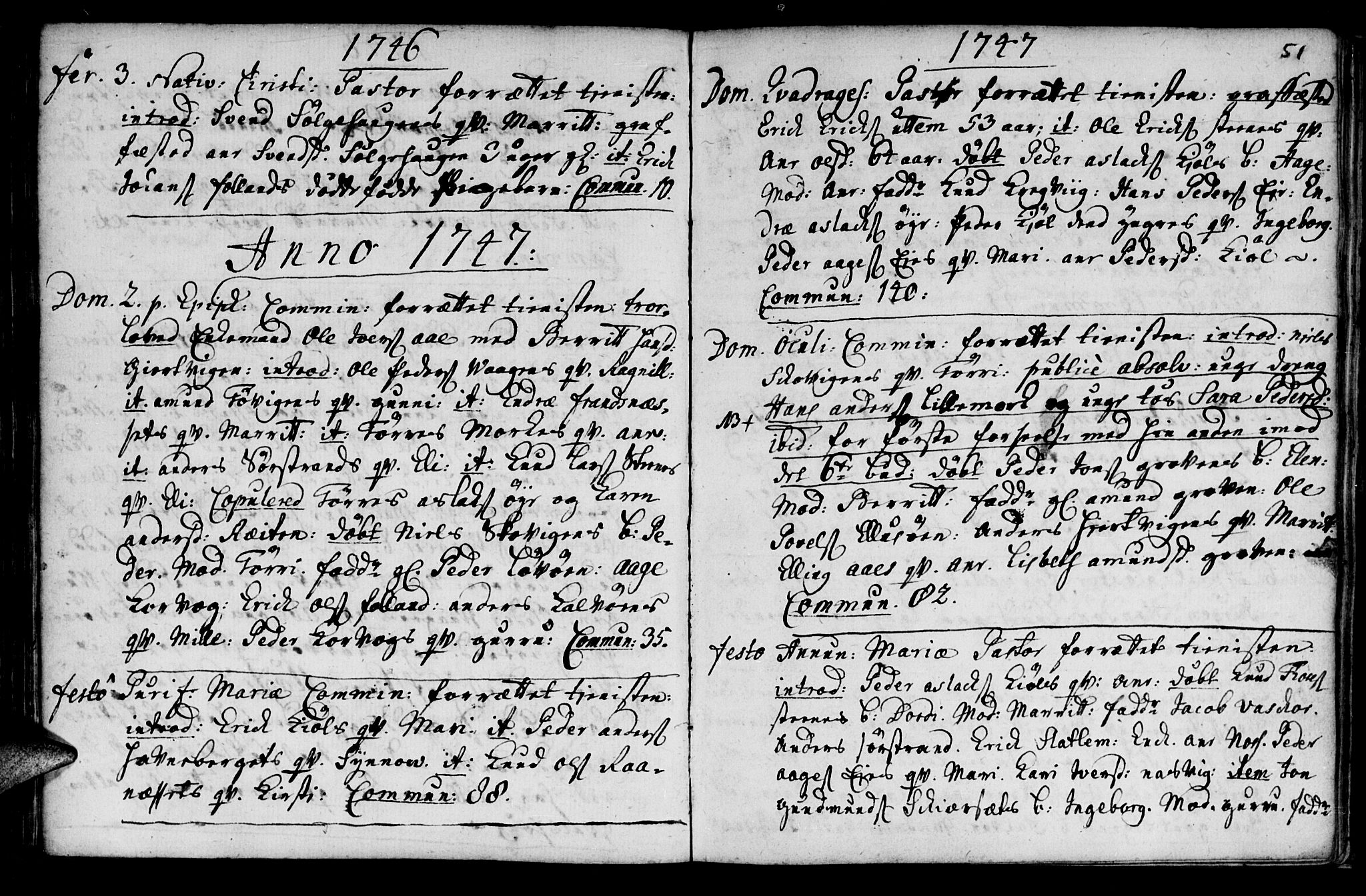 Ministerialprotokoller, klokkerbøker og fødselsregistre - Møre og Romsdal, AV/SAT-A-1454/570/L0827: Parish register (official) no. 570A01, 1737-1749, p. 51
