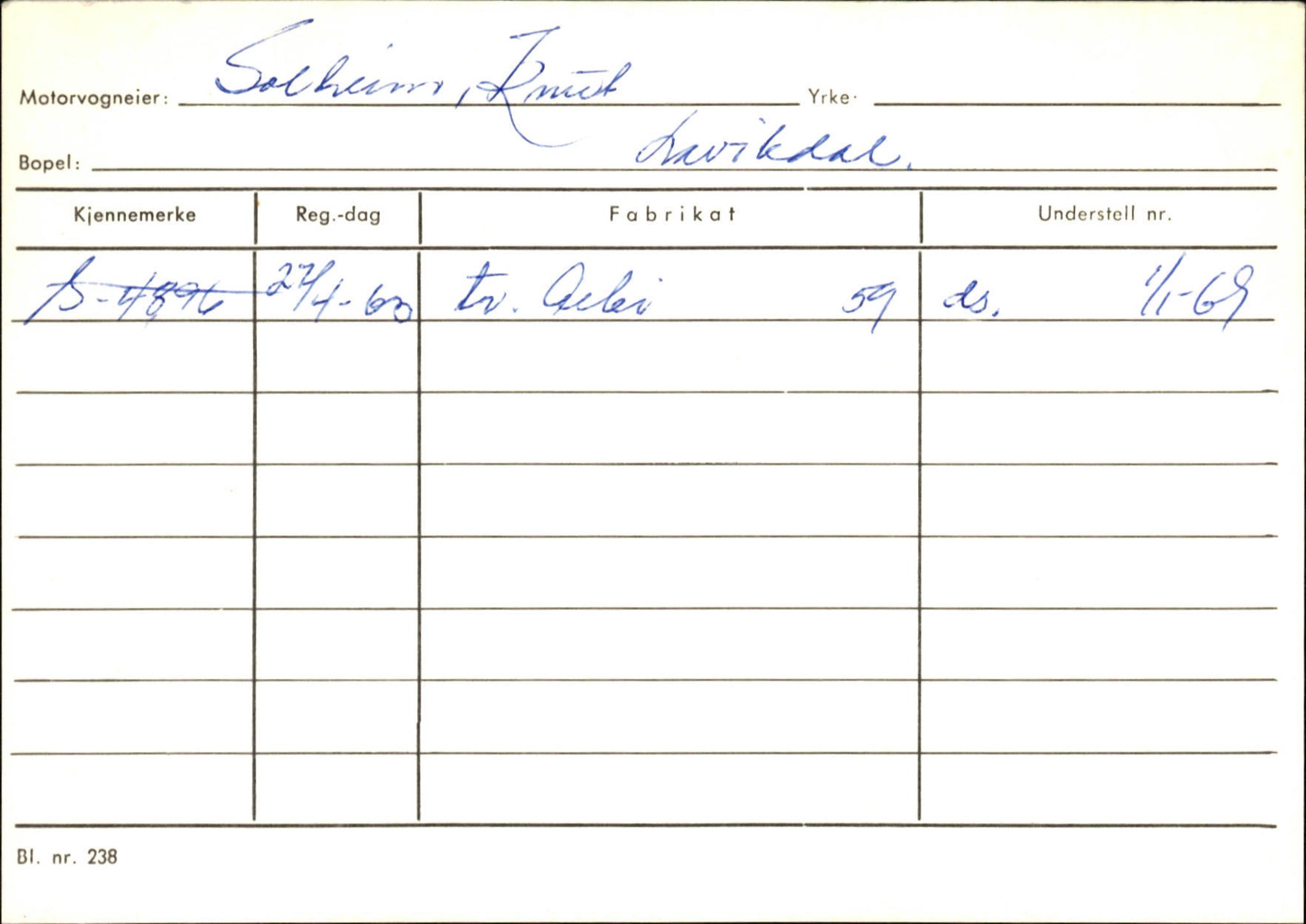 Statens vegvesen, Sogn og Fjordane vegkontor, AV/SAB-A-5301/4/F/L0131: Eigarregister Høyanger P-Å. Stryn S-Å, 1945-1975, p. 319