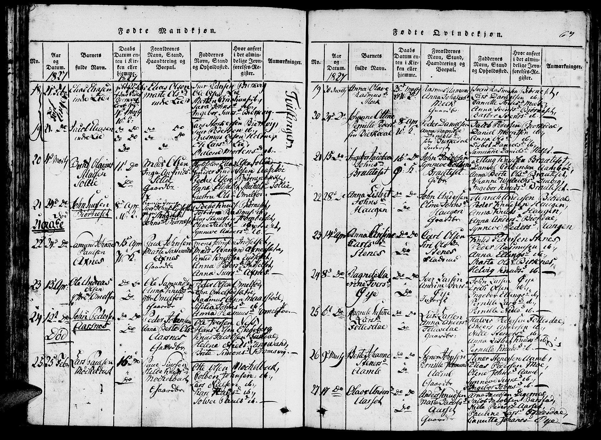 Ministerialprotokoller, klokkerbøker og fødselsregistre - Møre og Romsdal, AV/SAT-A-1454/511/L0138: Parish register (official) no. 511A05, 1817-1832, p. 67