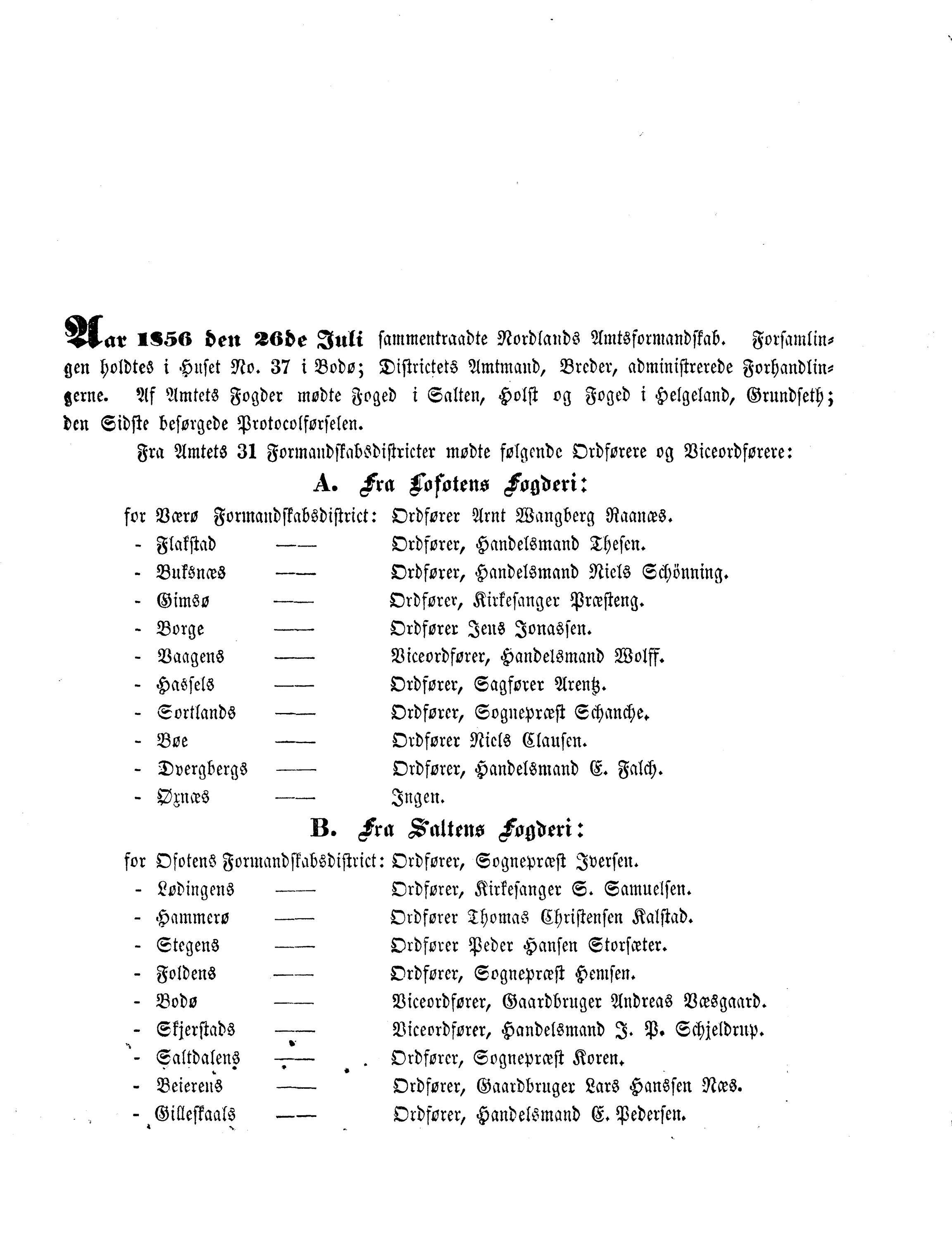 Nordland Fylkeskommune. Fylkestinget, AIN/NFK-17/176/A/Ac/L0003: Fylkestingsforhandlinger 1850-1860, 1850-1860