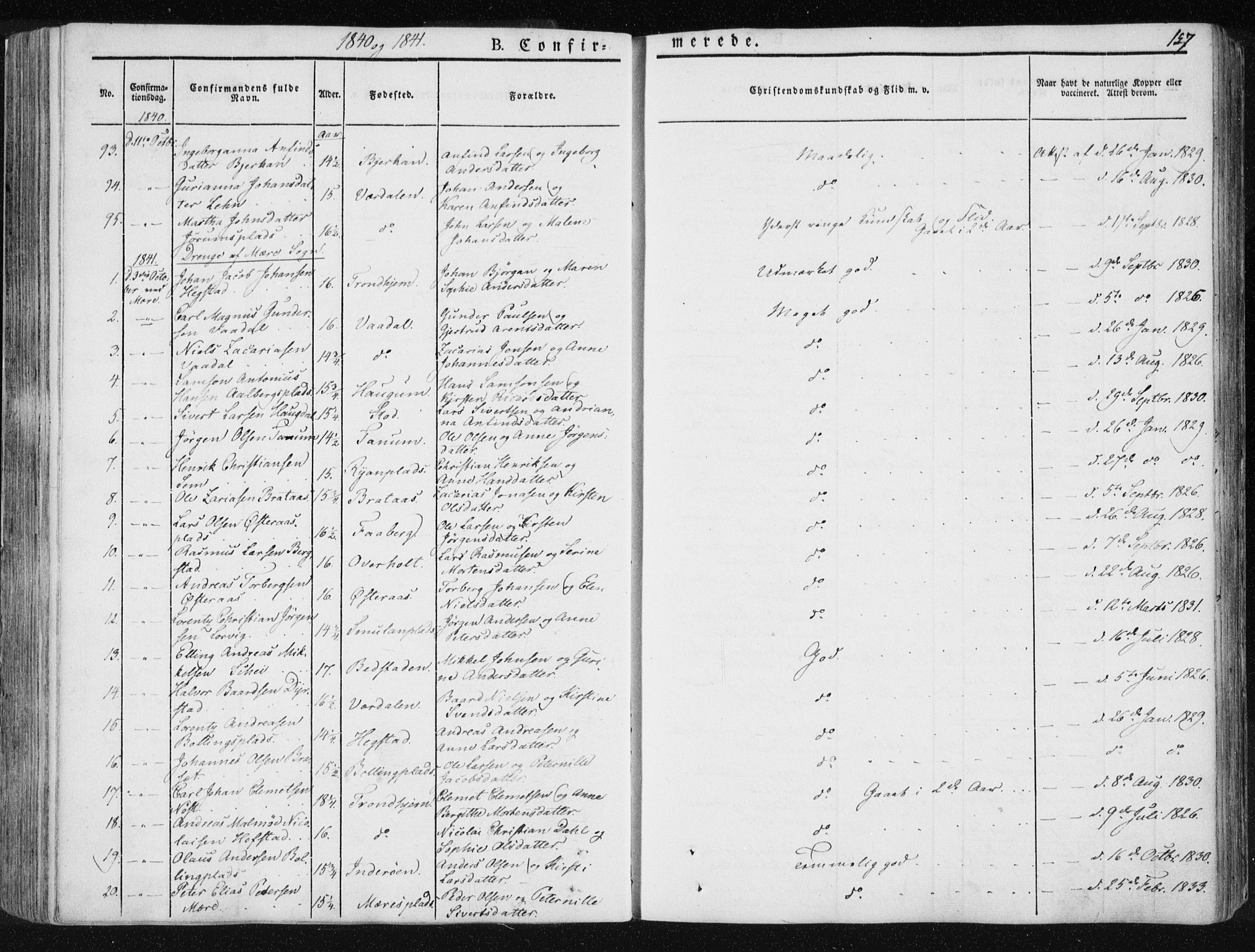 Ministerialprotokoller, klokkerbøker og fødselsregistre - Nord-Trøndelag, SAT/A-1458/735/L0339: Parish register (official) no. 735A06 /1, 1836-1848, p. 157