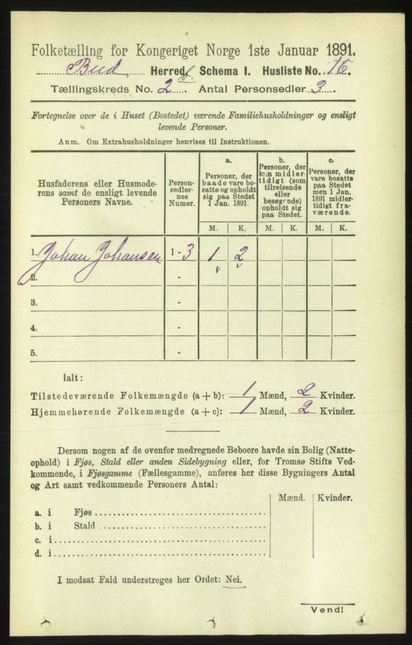 RA, 1891 census for 1549 Bud, 1891, p. 1211